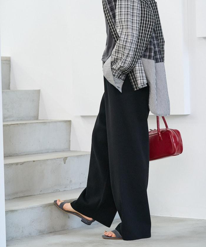 《機洗可》毛衣質感針織長褲