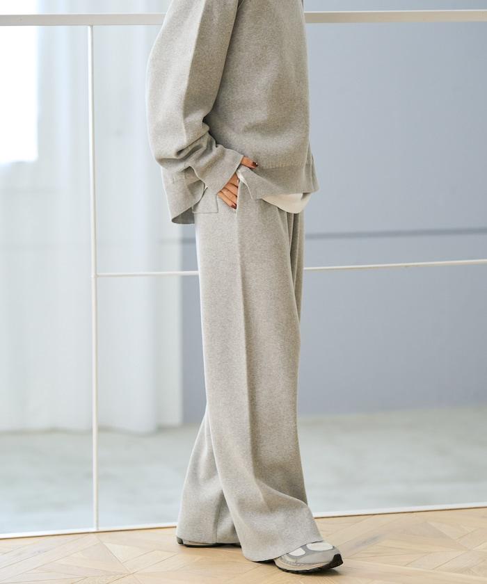 《機洗可》毛衣質感針織長褲