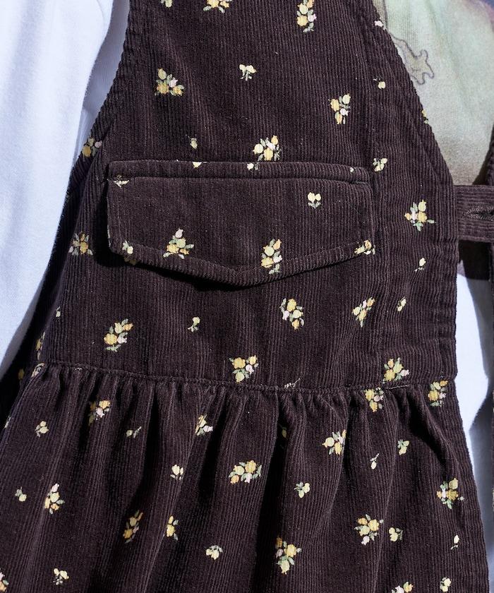 鄉村風格燈花圖案絨面馬甲<可搭配套裝>