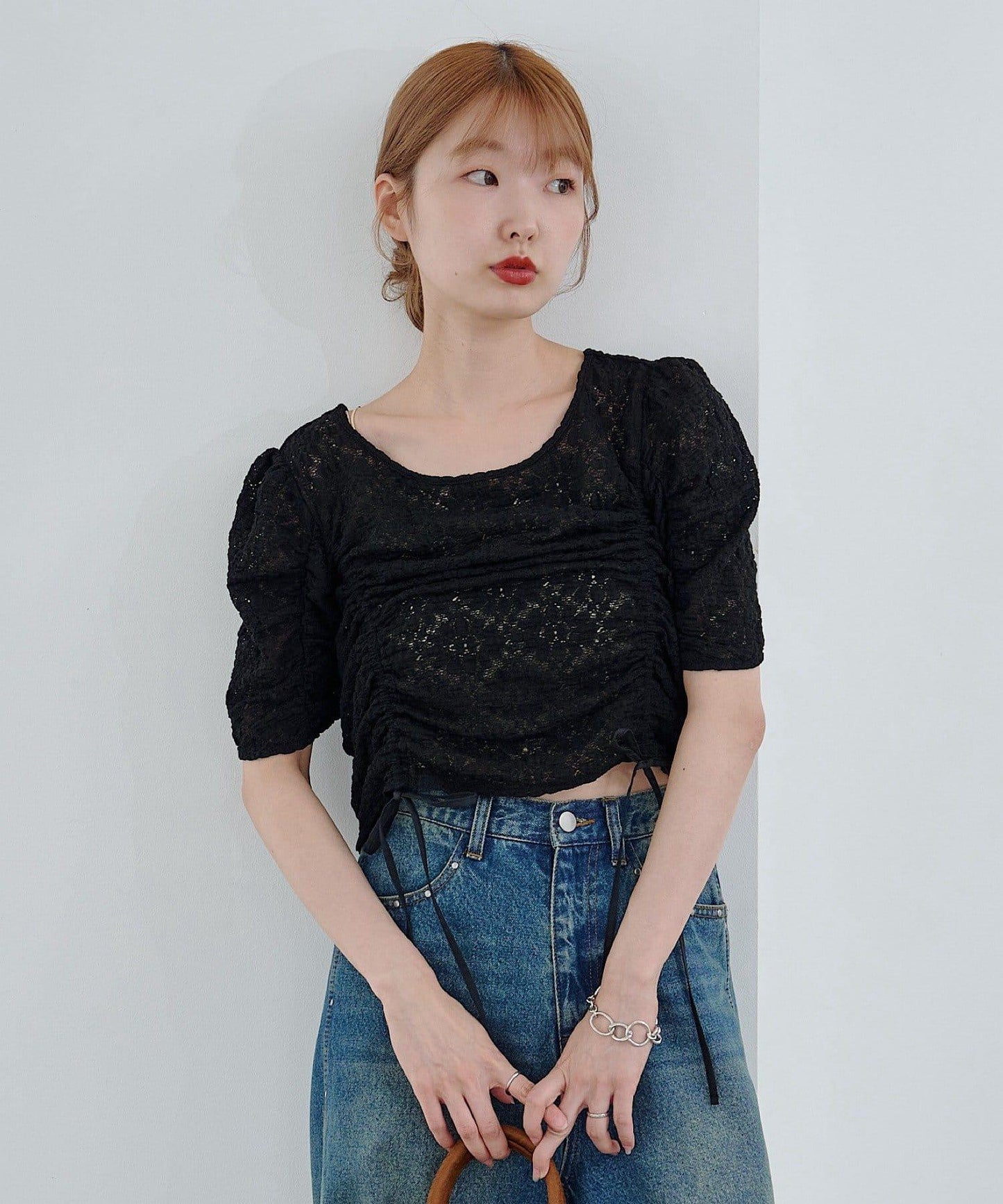 泡泡賽跑花朵上衣