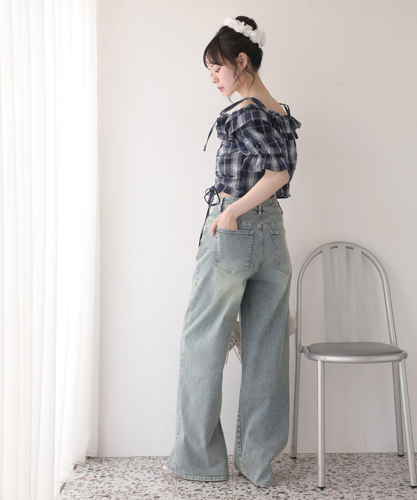 《S・M尺碼展開》寬鬆牛仔褲