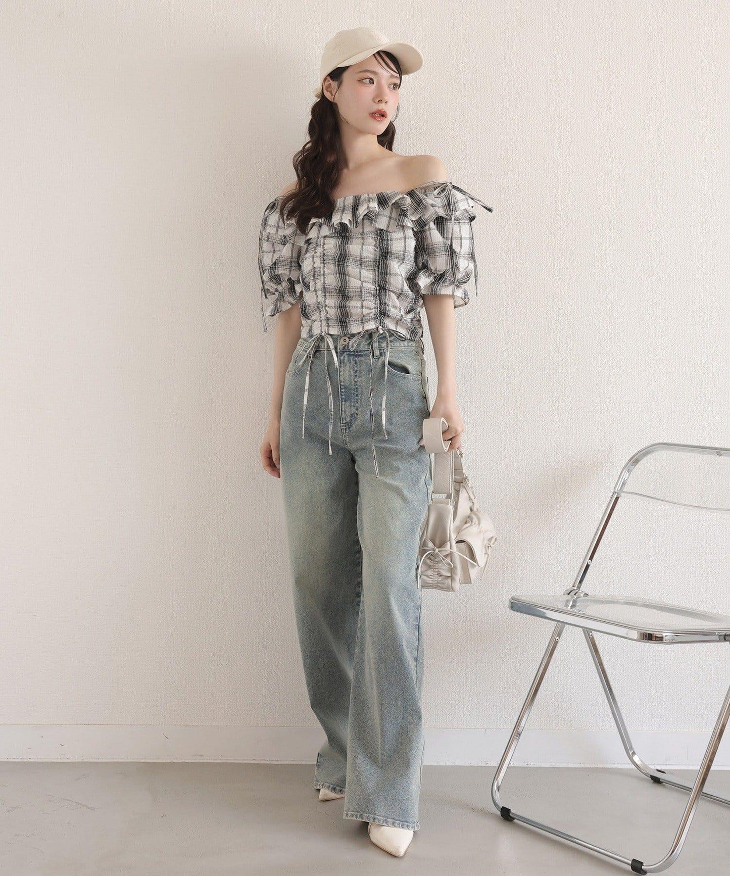 《S・M尺碼展開》寬鬆牛仔褲