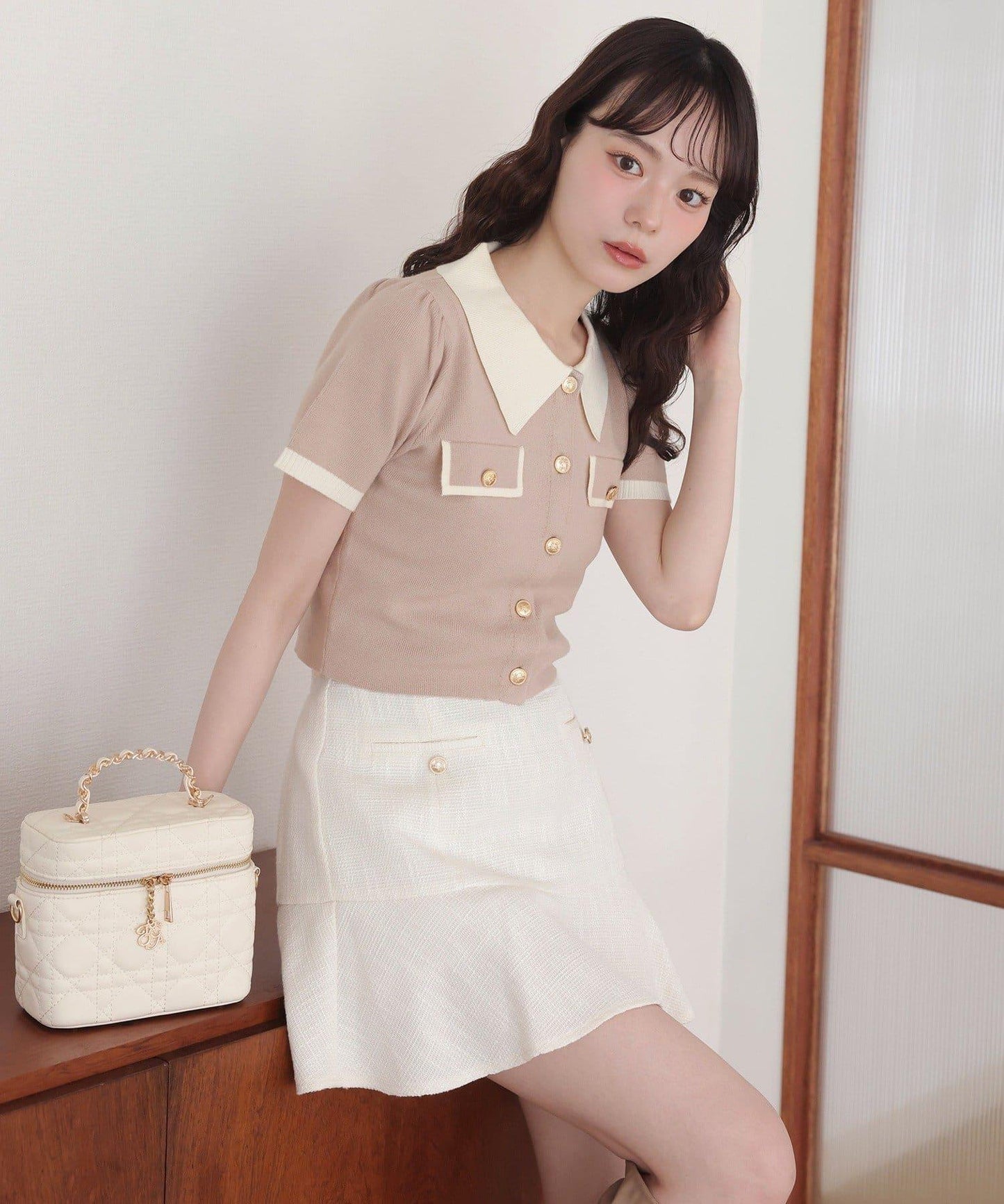 低腰喇叭迷你裙