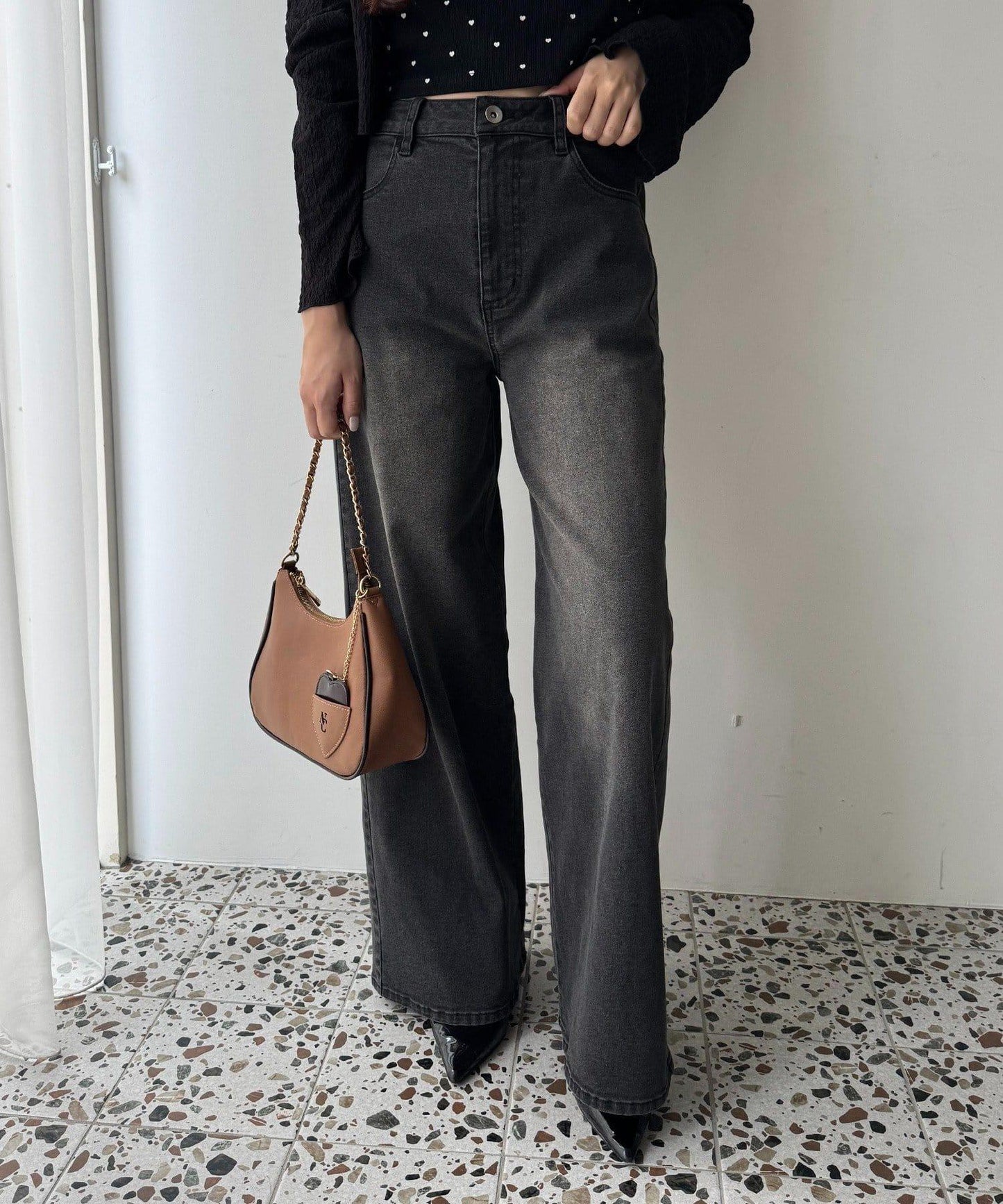 《S・M尺碼展開》寬鬆牛仔褲