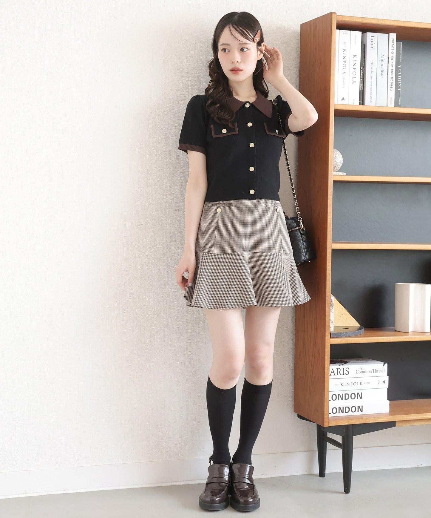 低腰喇叭迷你裙