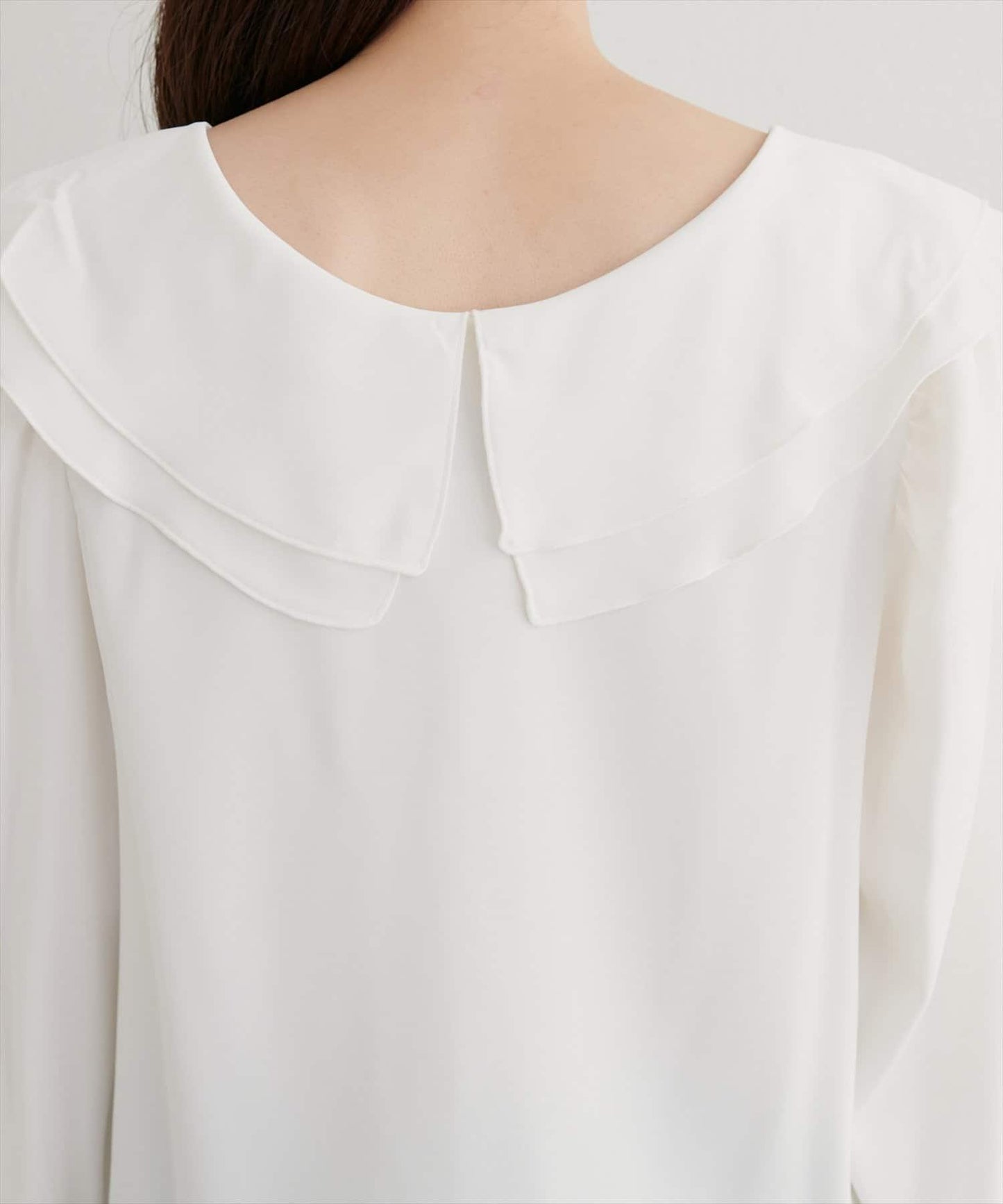 【限定】荷葉領糖果袖襯衫