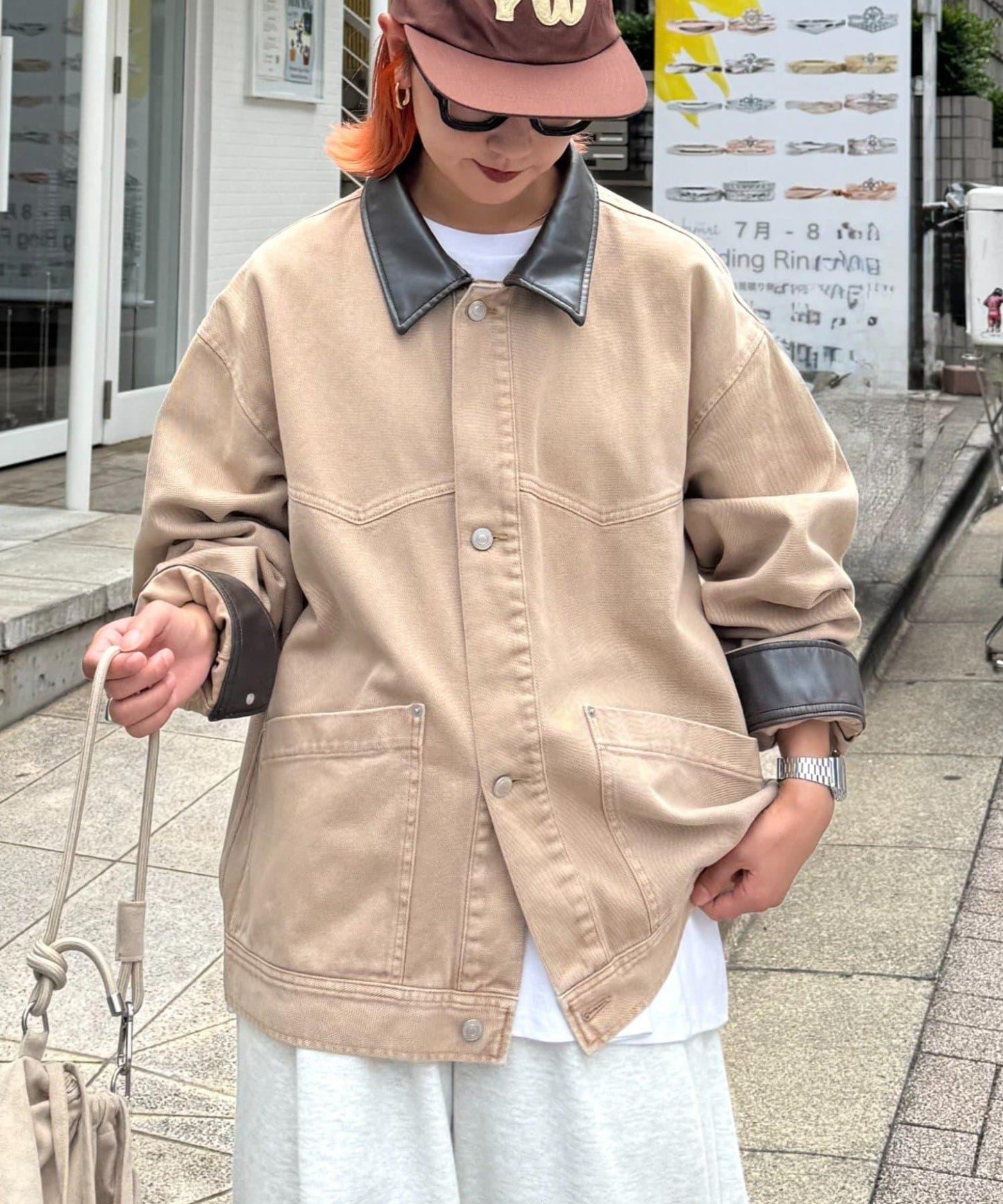 【男士】皮革領西部風牛仔夾克/套裝商品