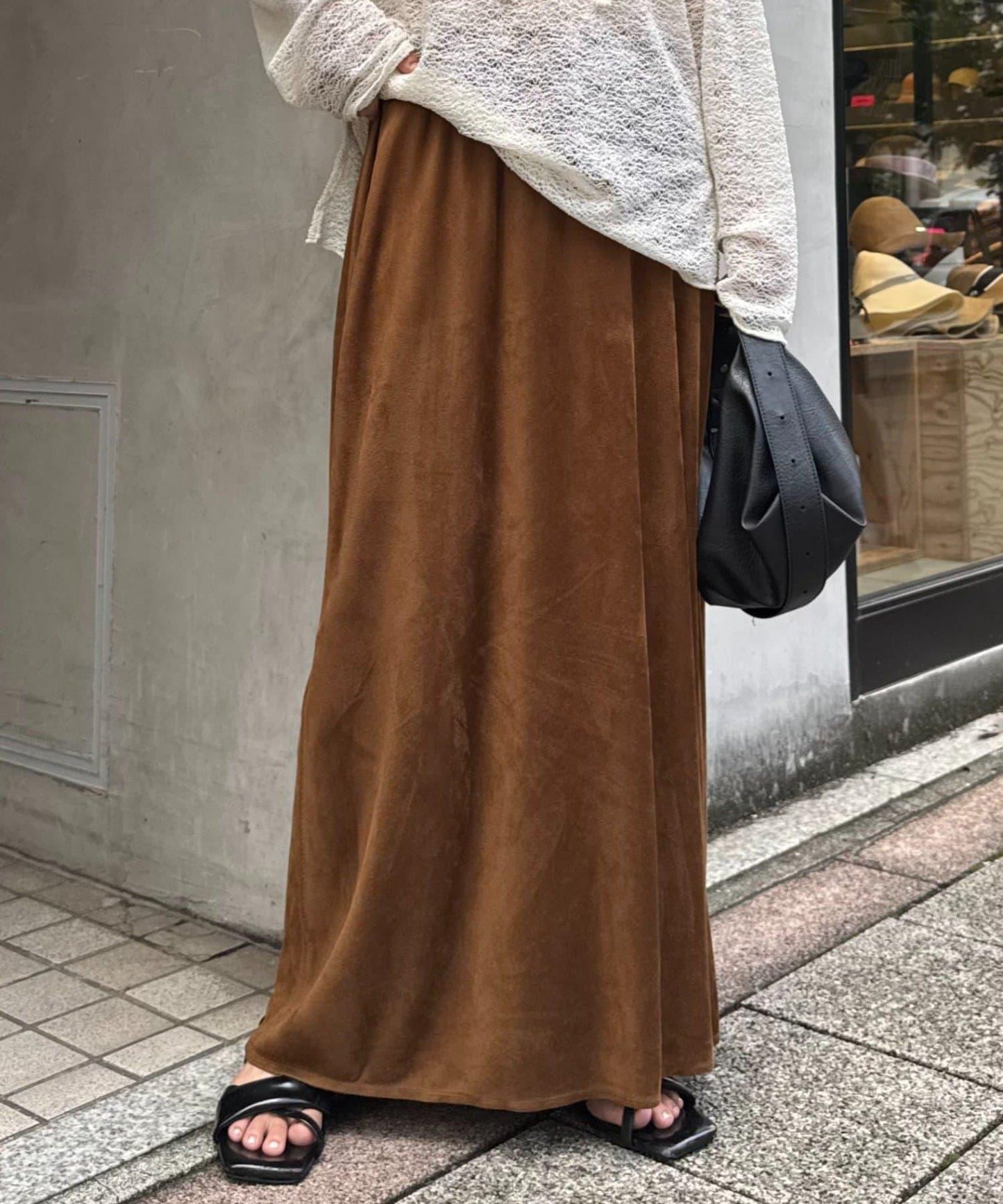 【柳】絨面裙