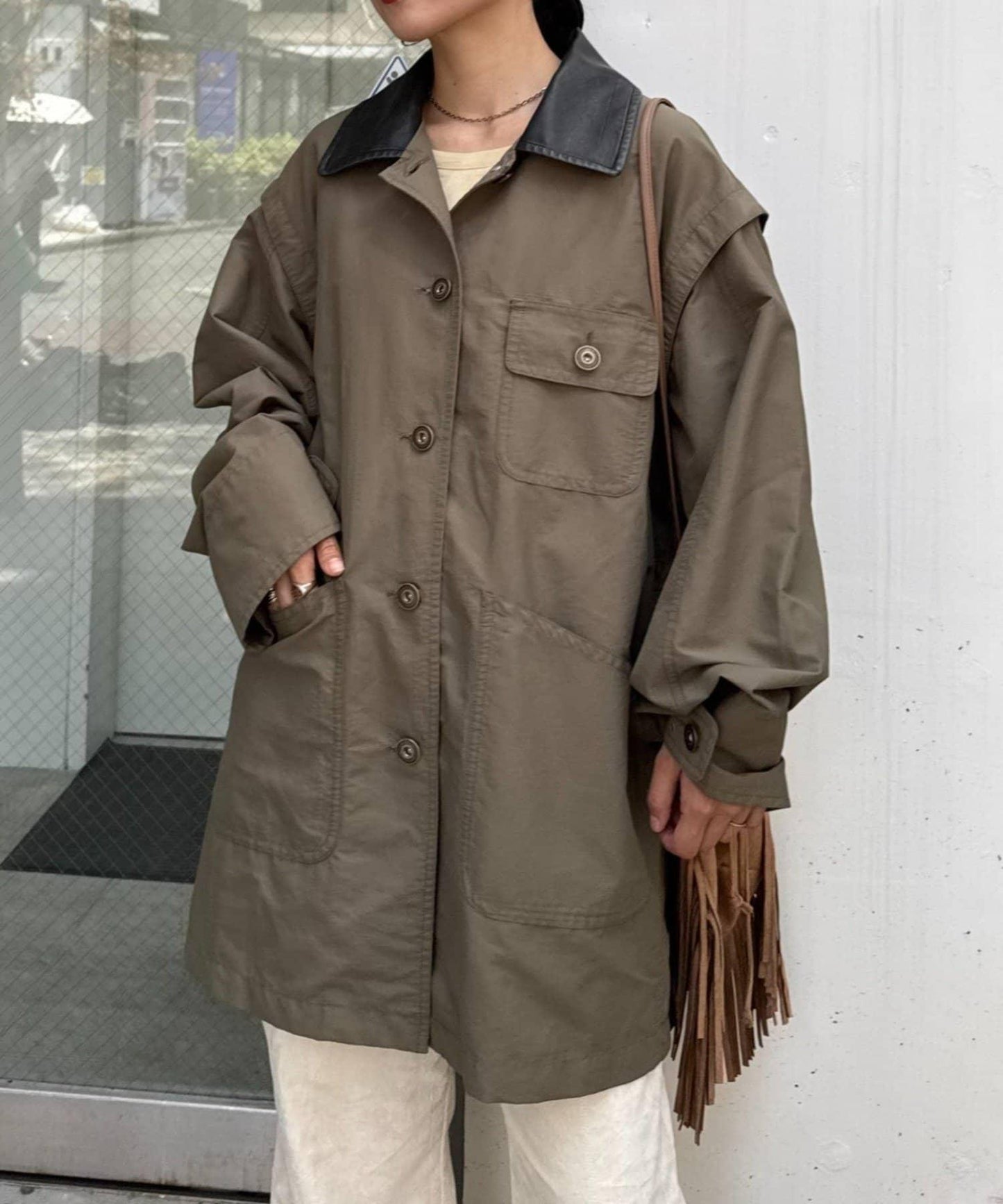 多功能寬鬆oversize夾克