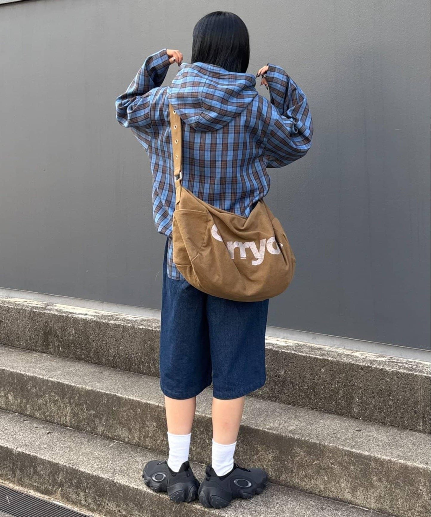 【男女通用】格紋全拉鍊襯衫夾克