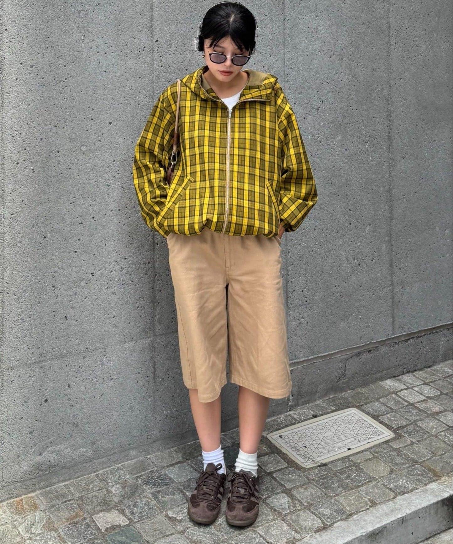 【男女通用】格紋全拉鍊襯衫夾克