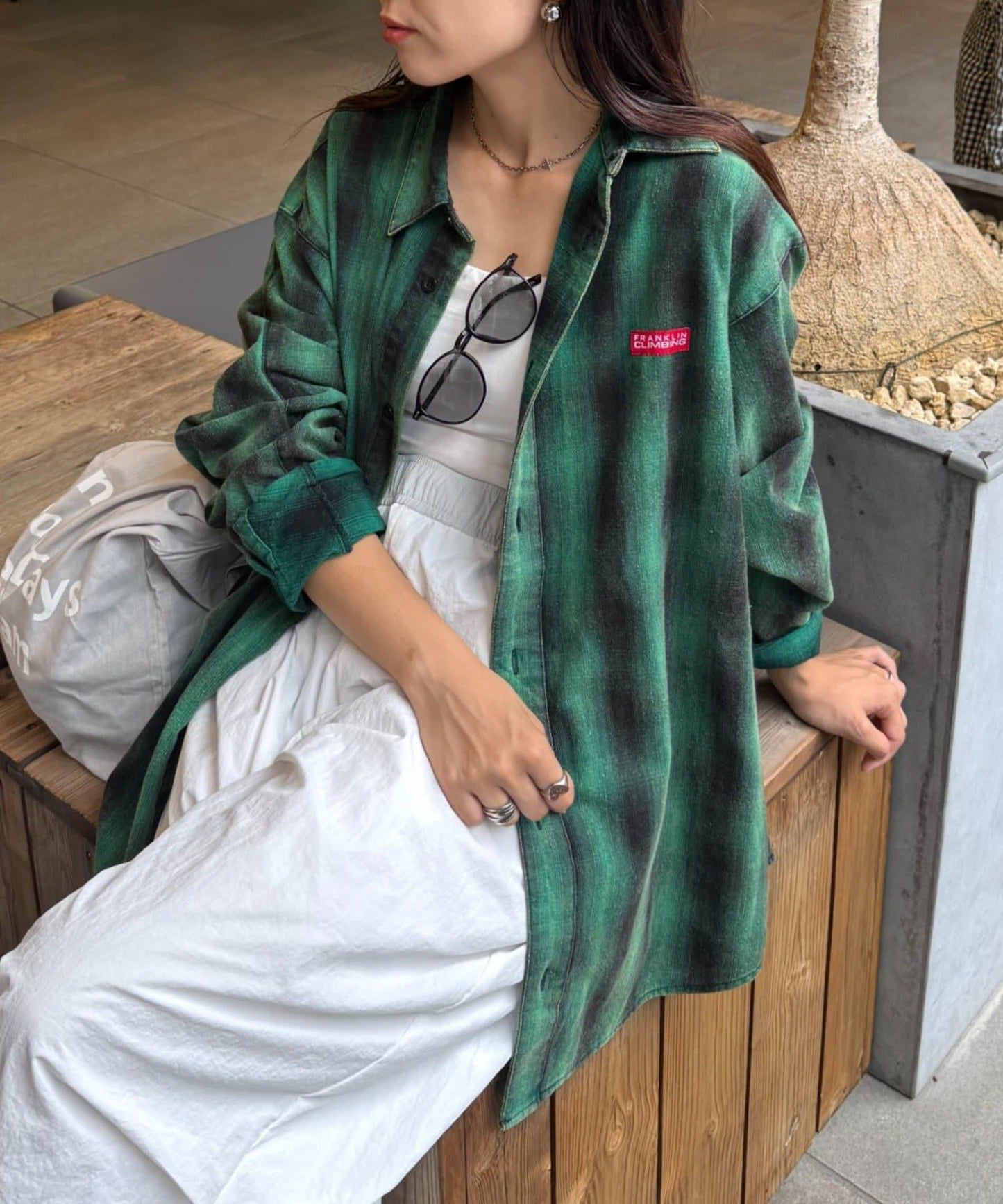 【Franklin Climbing】【LEGACY】復古格紋加工毛襯衫