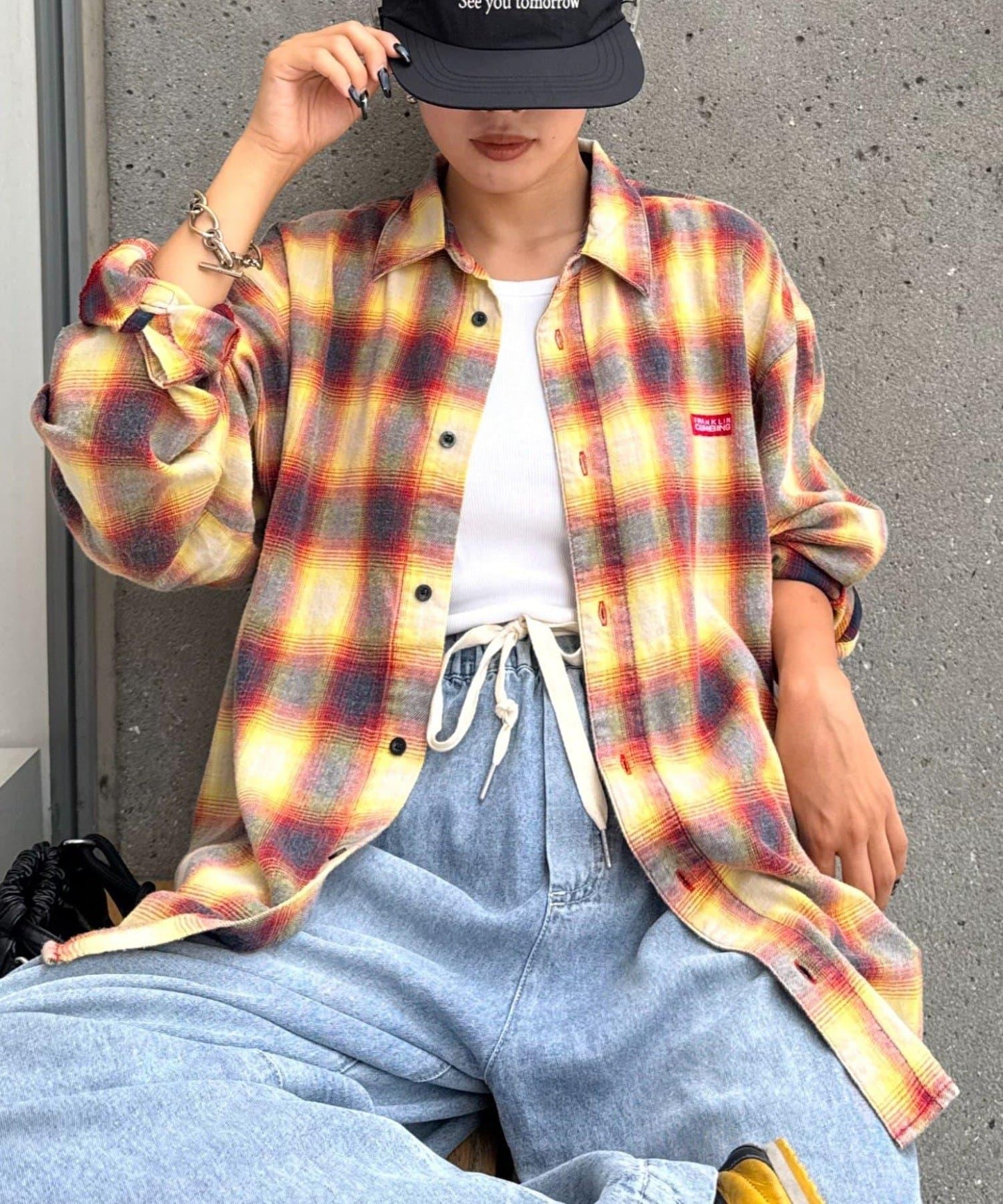 【Franklin Climbing】【LEGACY】復古格紋加工毛襯衫