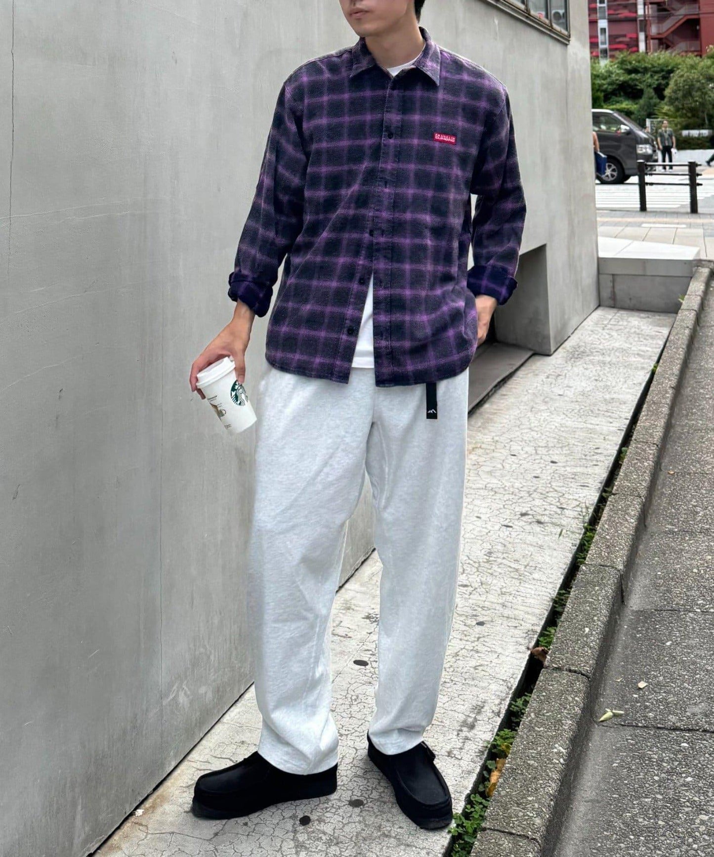 【Franklin Climbing】【LEGACY】復古格紋加工毛襯衫