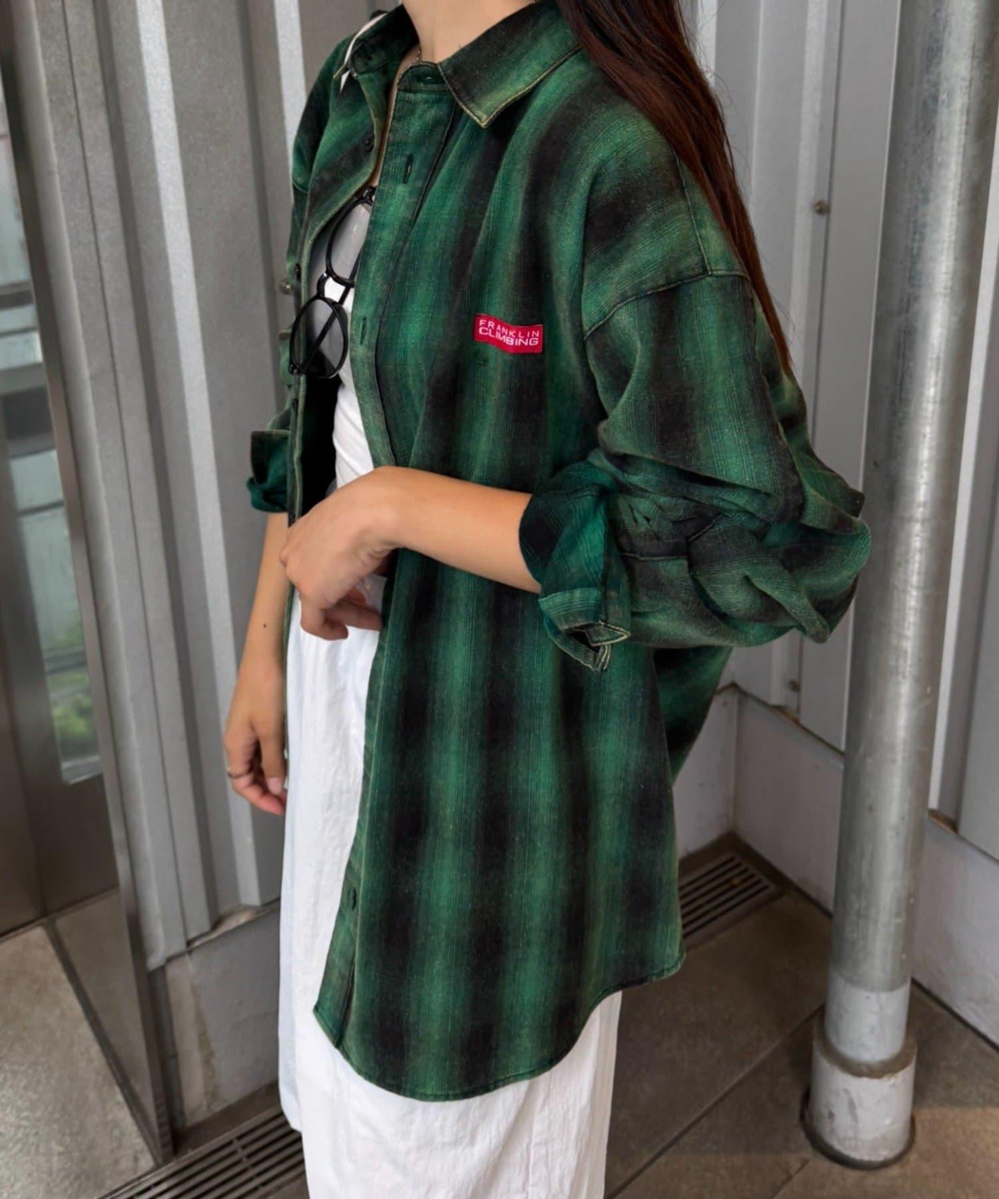 【Franklin Climbing】【LEGACY】復古格紋加工毛襯衫