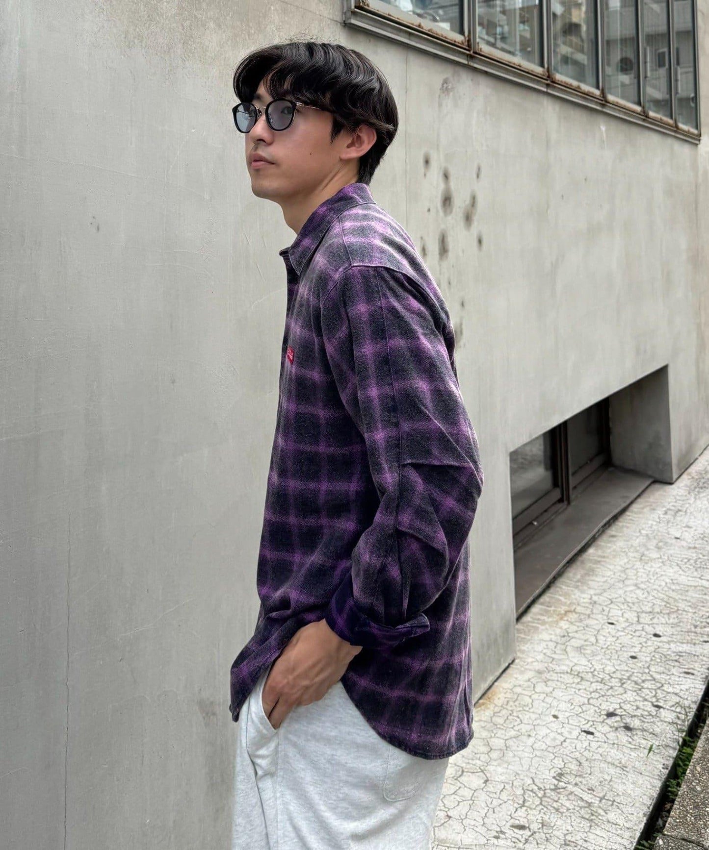 【Franklin Climbing】【LEGACY】復古格紋加工毛襯衫