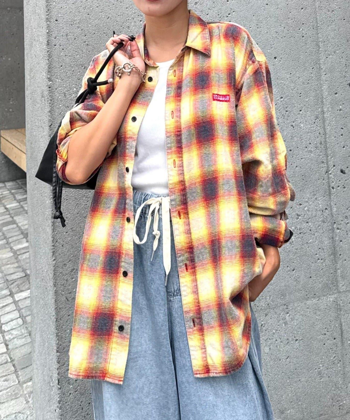 【Franklin Climbing】【LEGACY】復古格紋加工毛襯衫