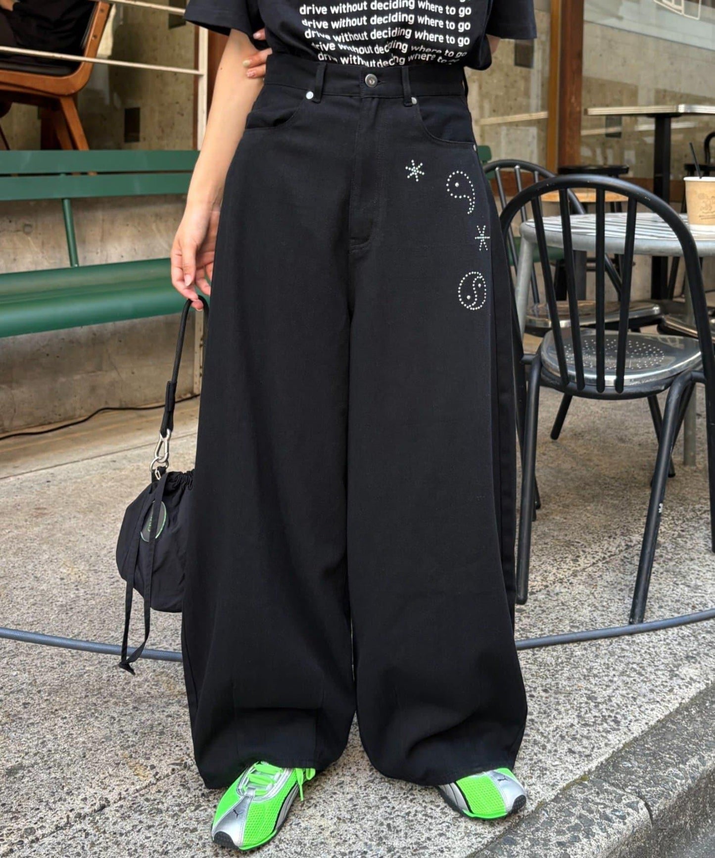 【CIAOPANIC TYPY】【UNISEX】熱貼合錐形休閒褲