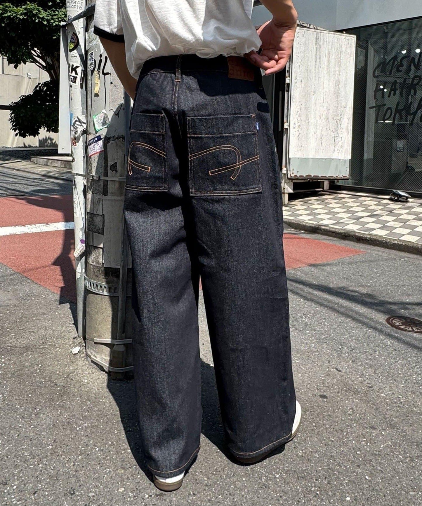 【CIAN DENIM/藍色牛仔】寬腿喇叭褲