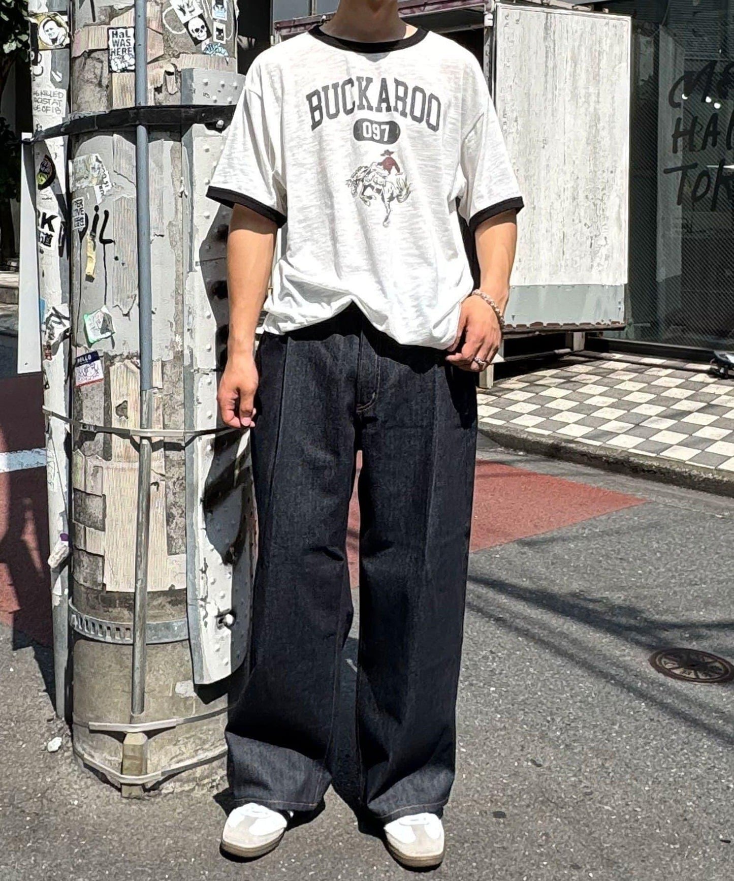 【CIAN DENIM/藍色牛仔】寬腿喇叭褲