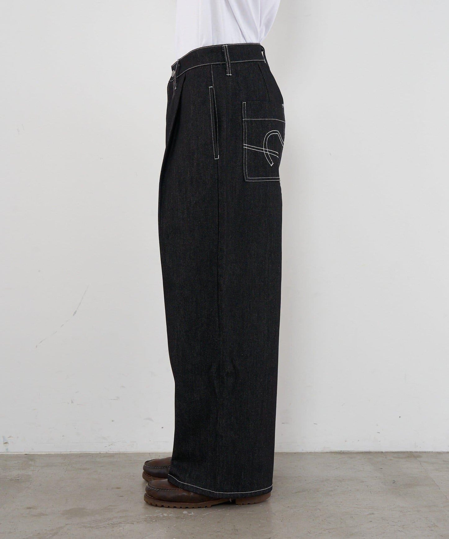【CIAN DENIM/藍色牛仔】寬腿喇叭褲
