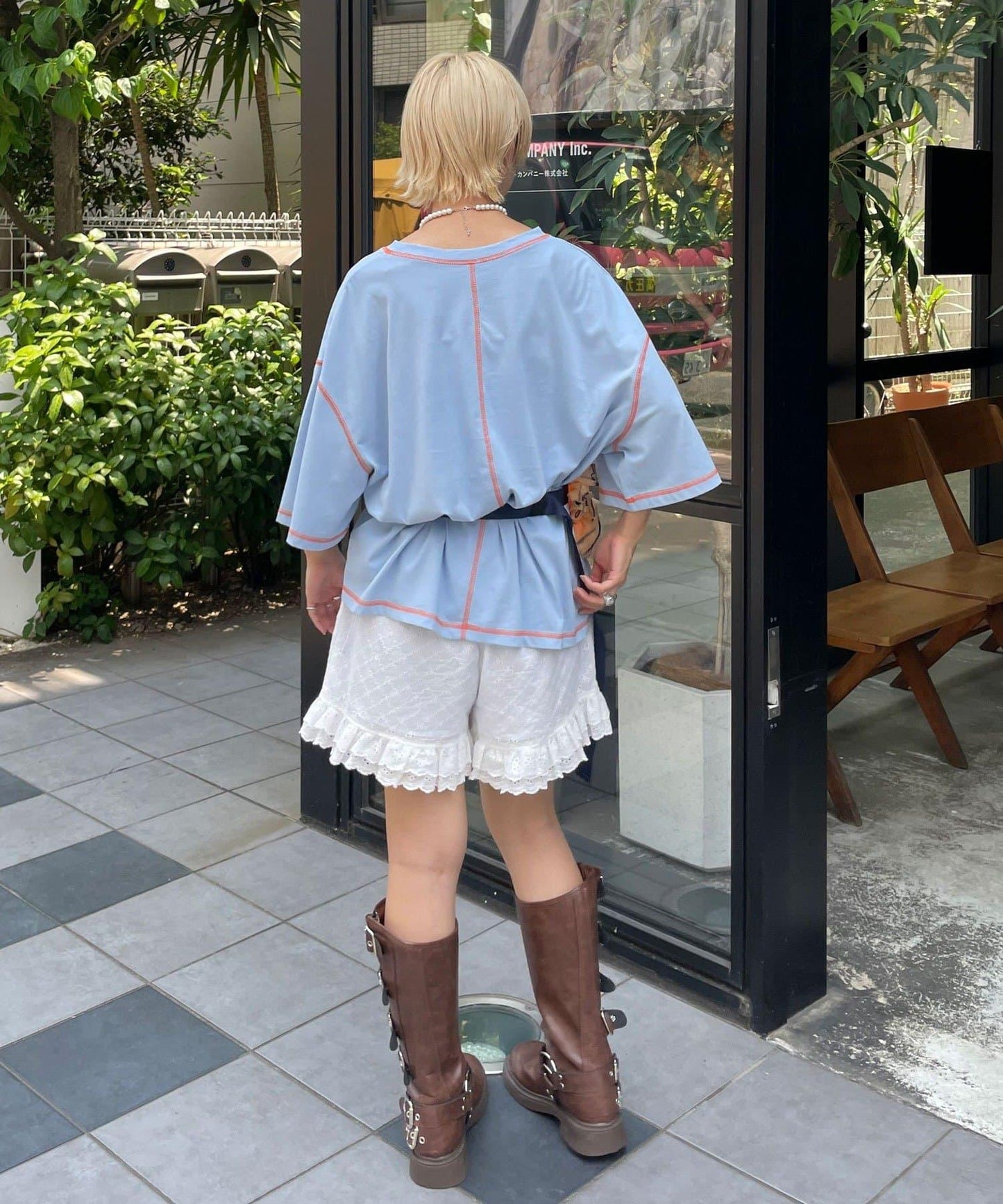 【HELLO.SANFRANCISCO/你好,舊金山】配色拼接咖啡館菜單T恤