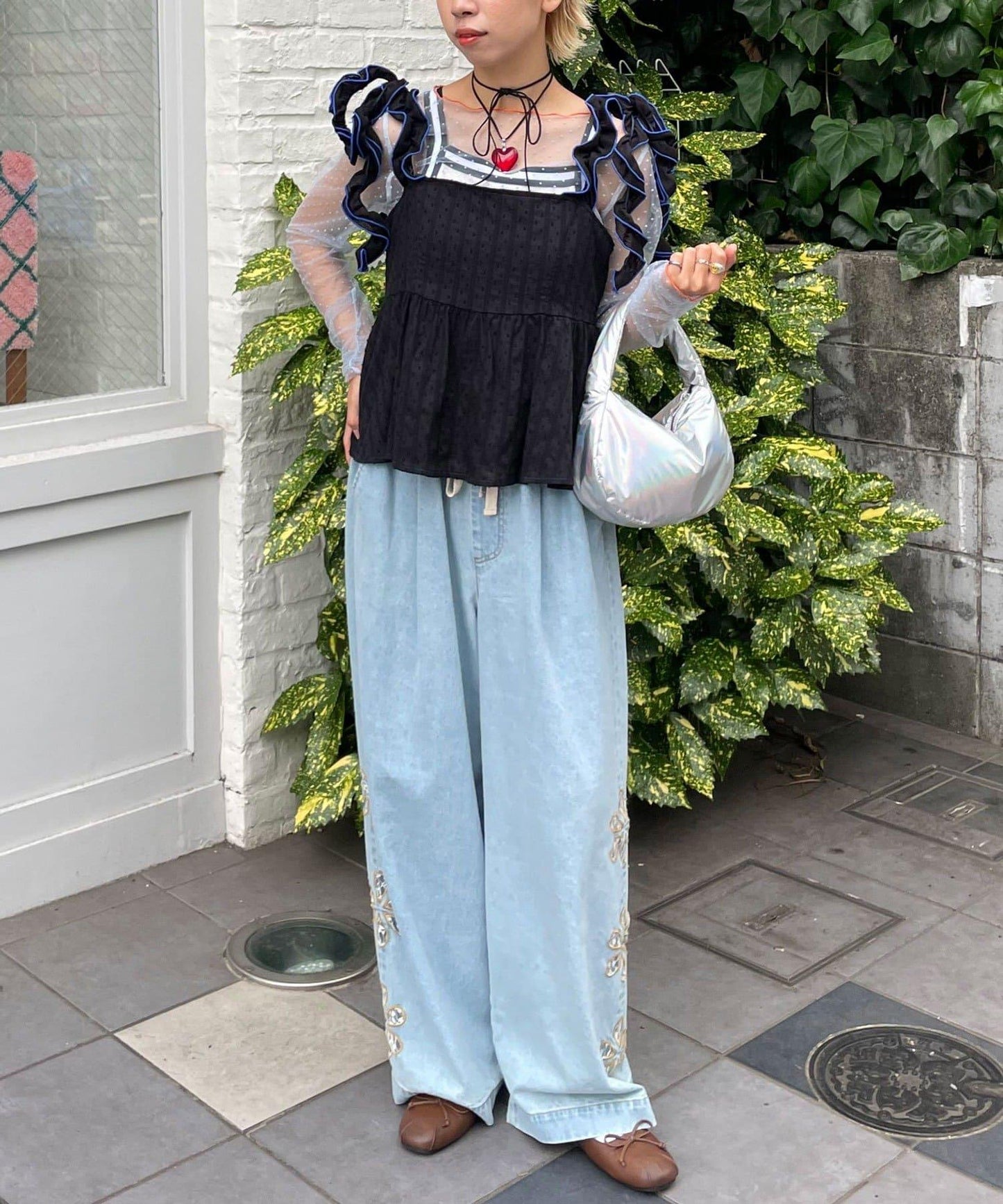 【HELLO.SANFRANCISCO/哈羅舊金山】絨面圓點絨面上衣