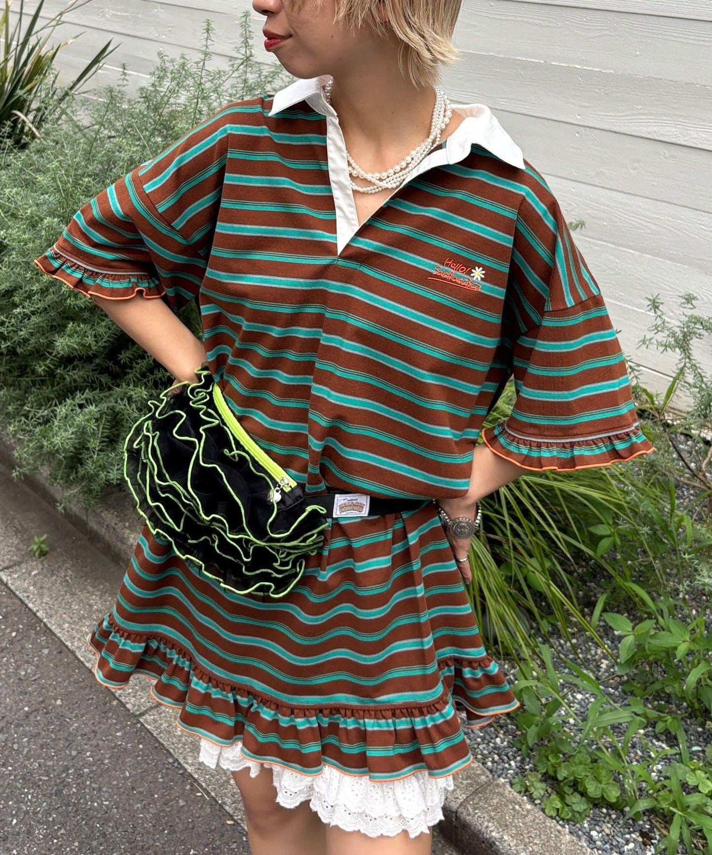 【HELLO.SANFRANCISCO/哈羅舊金山】logo刺繡運動衫長款上衣