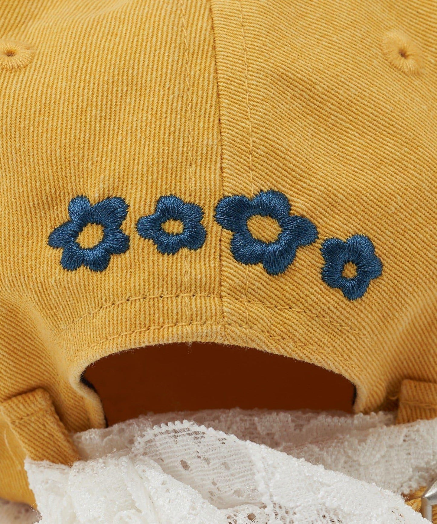 【HELLO.SANFRANCISCO/你好,舊金山】蕾絲絲帶刺繡標誌顏色帽