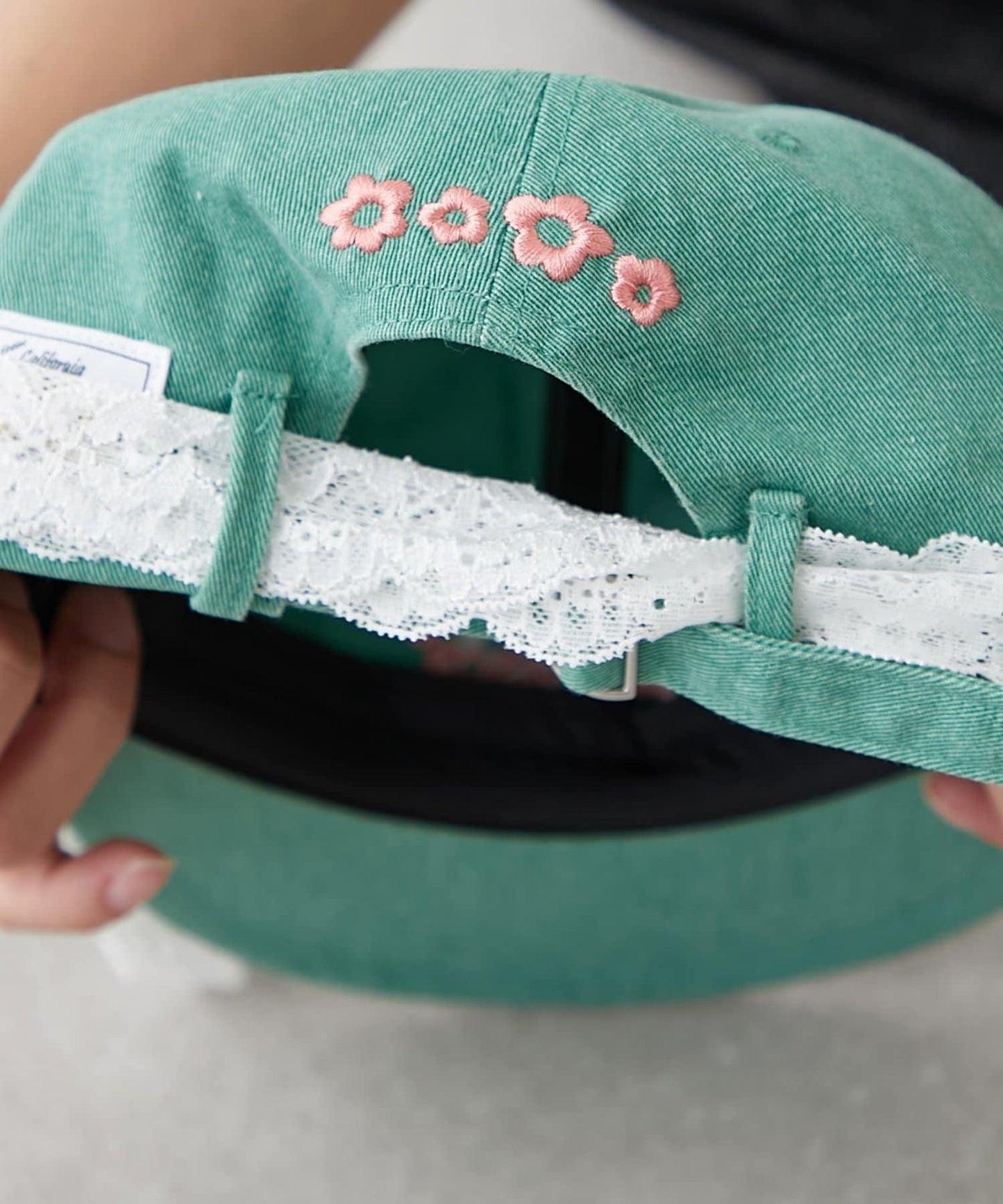 H.S蕾絲絲帶刺繡標誌顏色帽