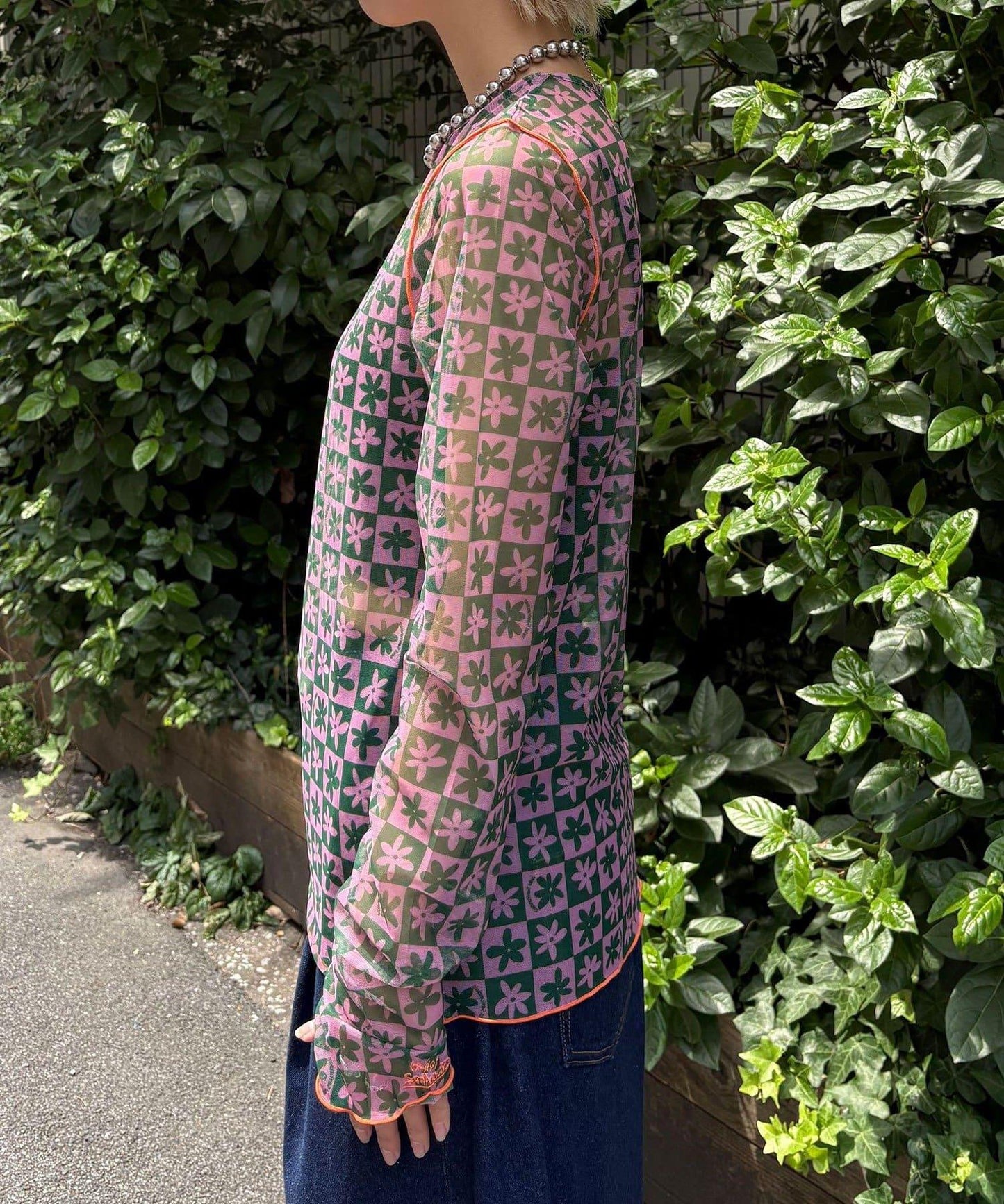 【HELLO.SANFRANCISCO/哈羅舊金山】方塊花藝上衣