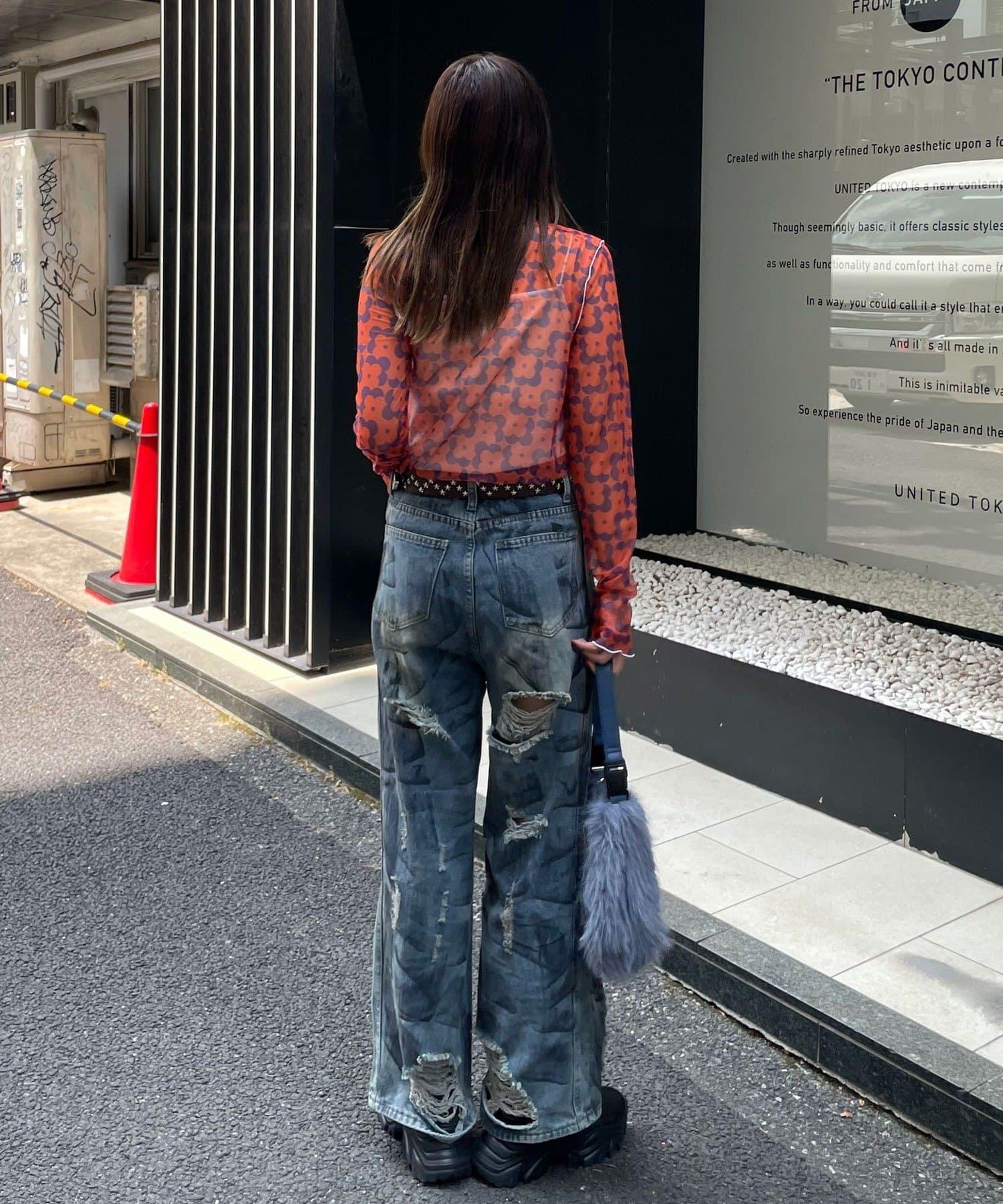 【HELLO.SANFRANCISCO/哈羅舊金山】方塊花藝上衣