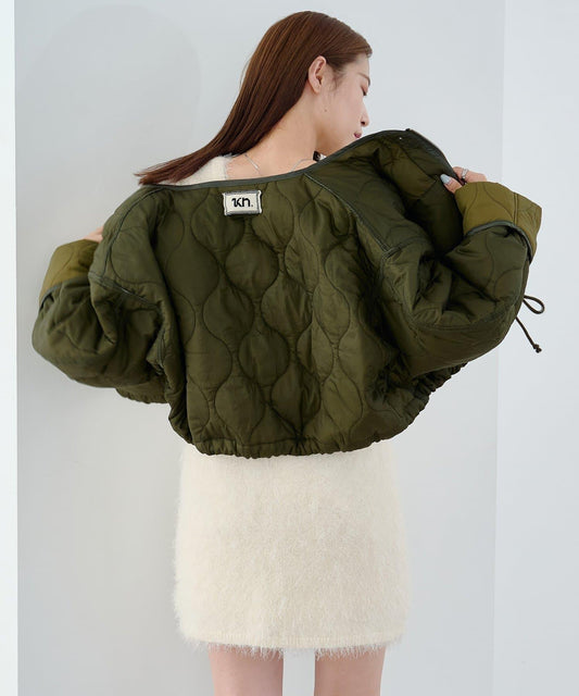 【/2025AW/可逆】拼接短款羽絨夾克