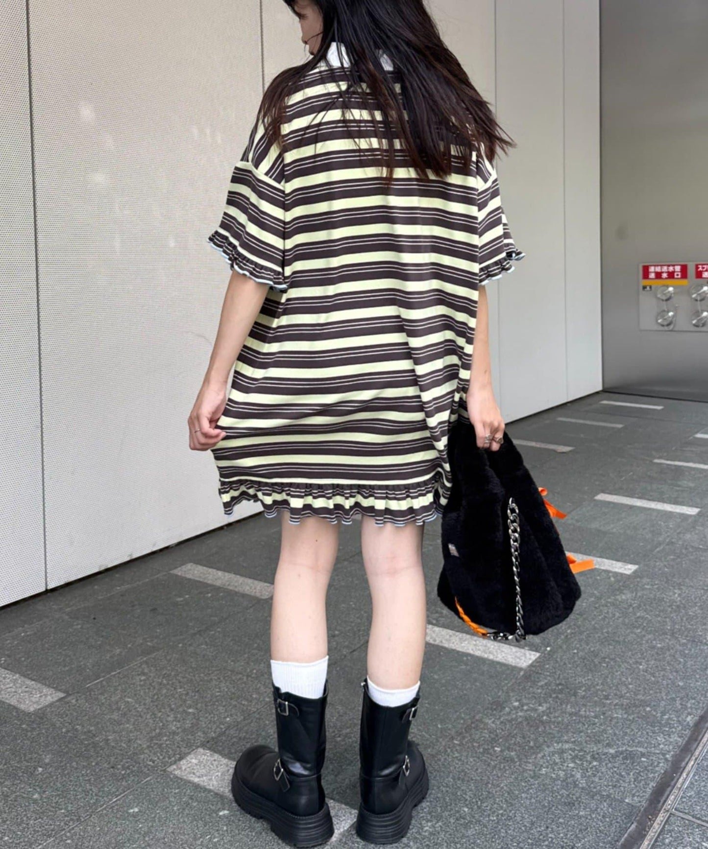 H.S標誌刺繡運動衫長款襯衫
