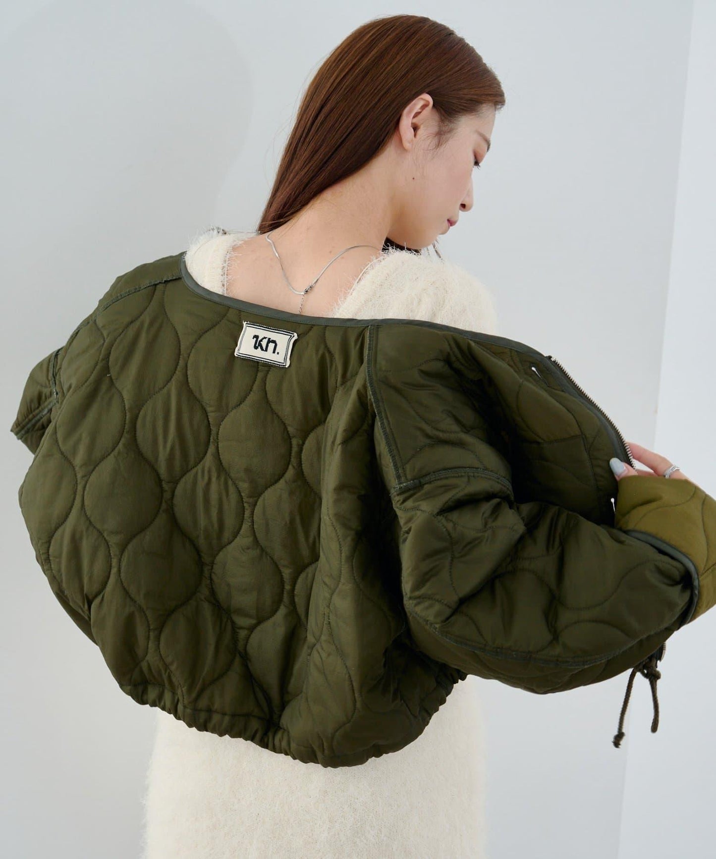 【/2025AW/可逆】拼接短款羽絨夾克