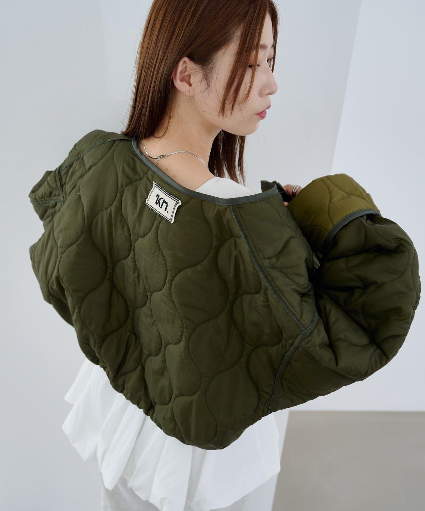 【/2025AW/可逆】拼接短款羽絨夾克