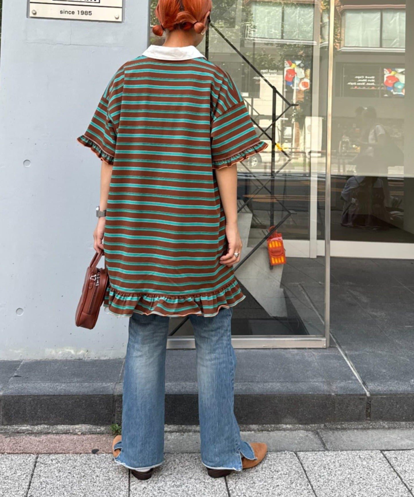 H.S標誌刺繡運動衫長款襯衫