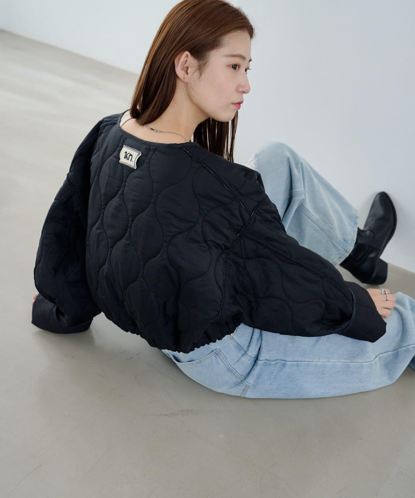 【/2025AW/可逆】拼接短款羽絨夾克