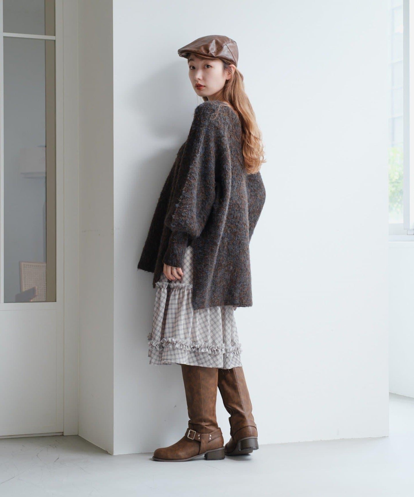 【/前後2WAY/2025AW】混紡V領針織套頭衫