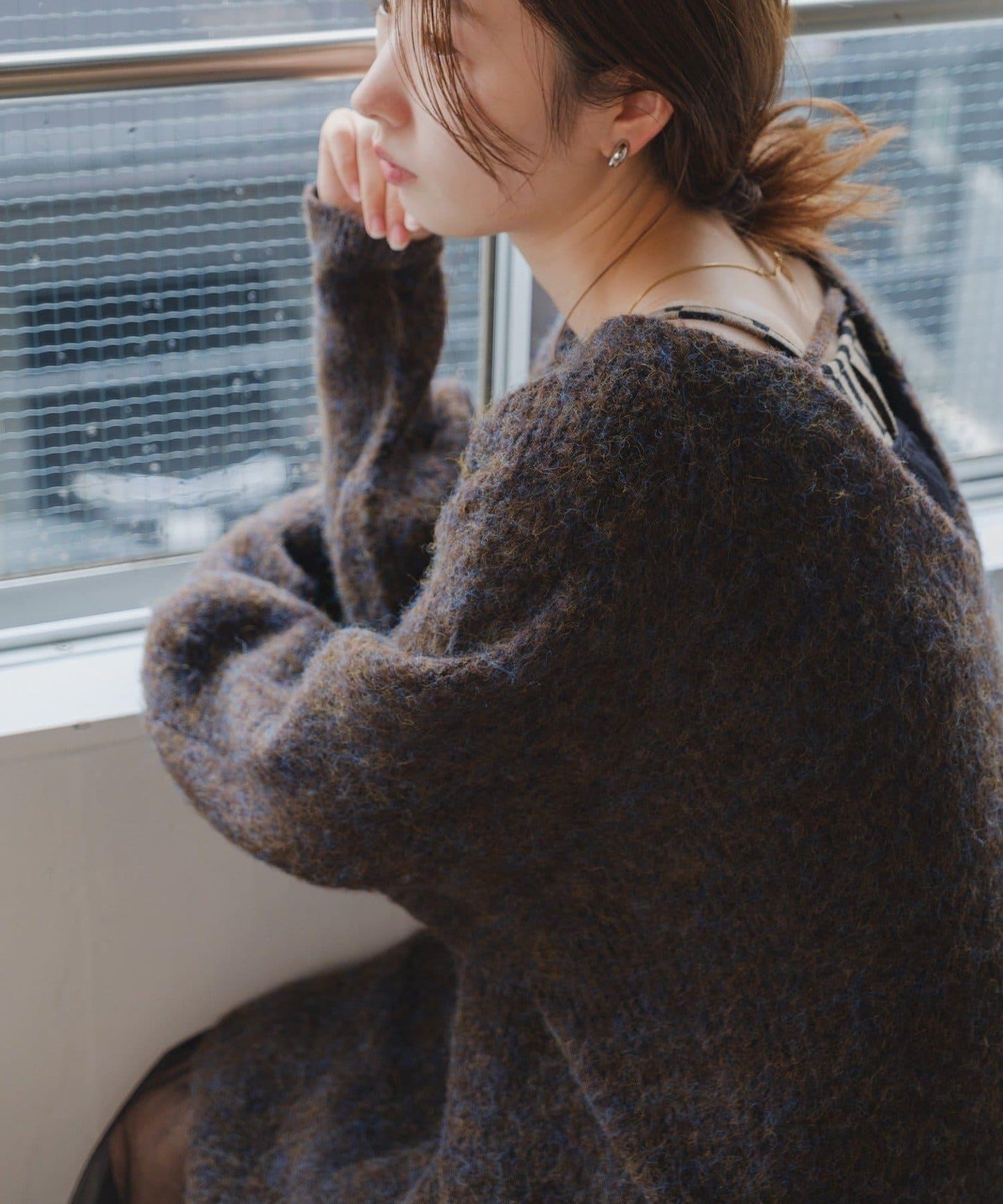 【/前後2WAY/2025AW】混紡V領針織套頭衫