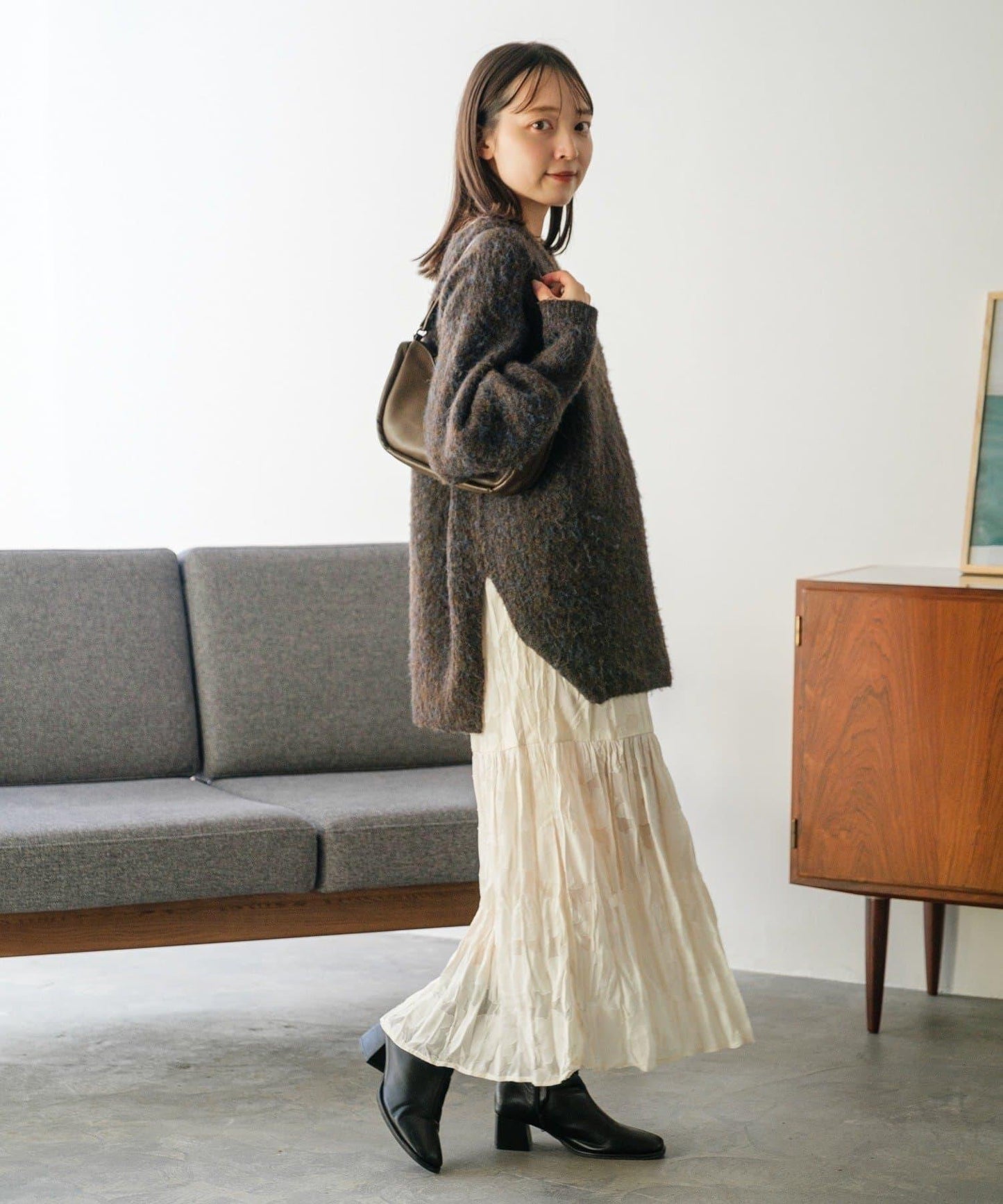 【/前後2WAY/2025AW】混紡V領針織套頭衫