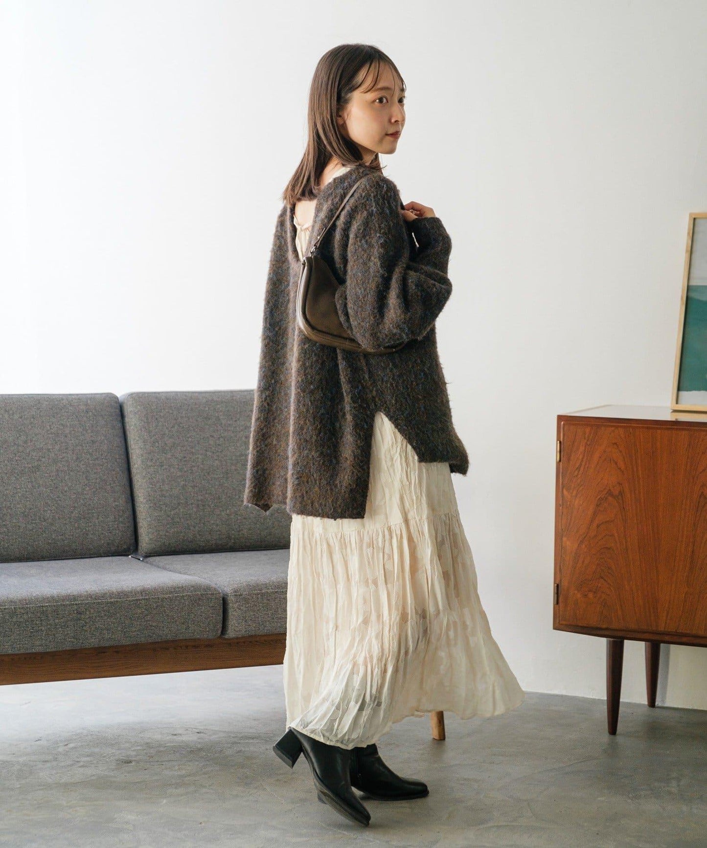 【/前後2WAY/2025AW】混紡V領針織套頭衫