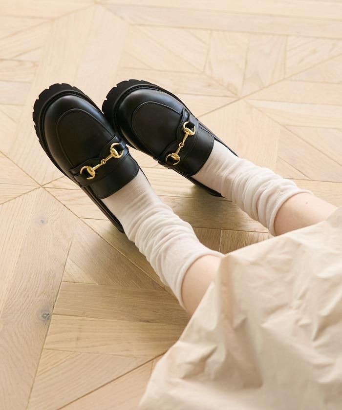晴雨兼用 厚底懶人鞋/厚底樂福鞋