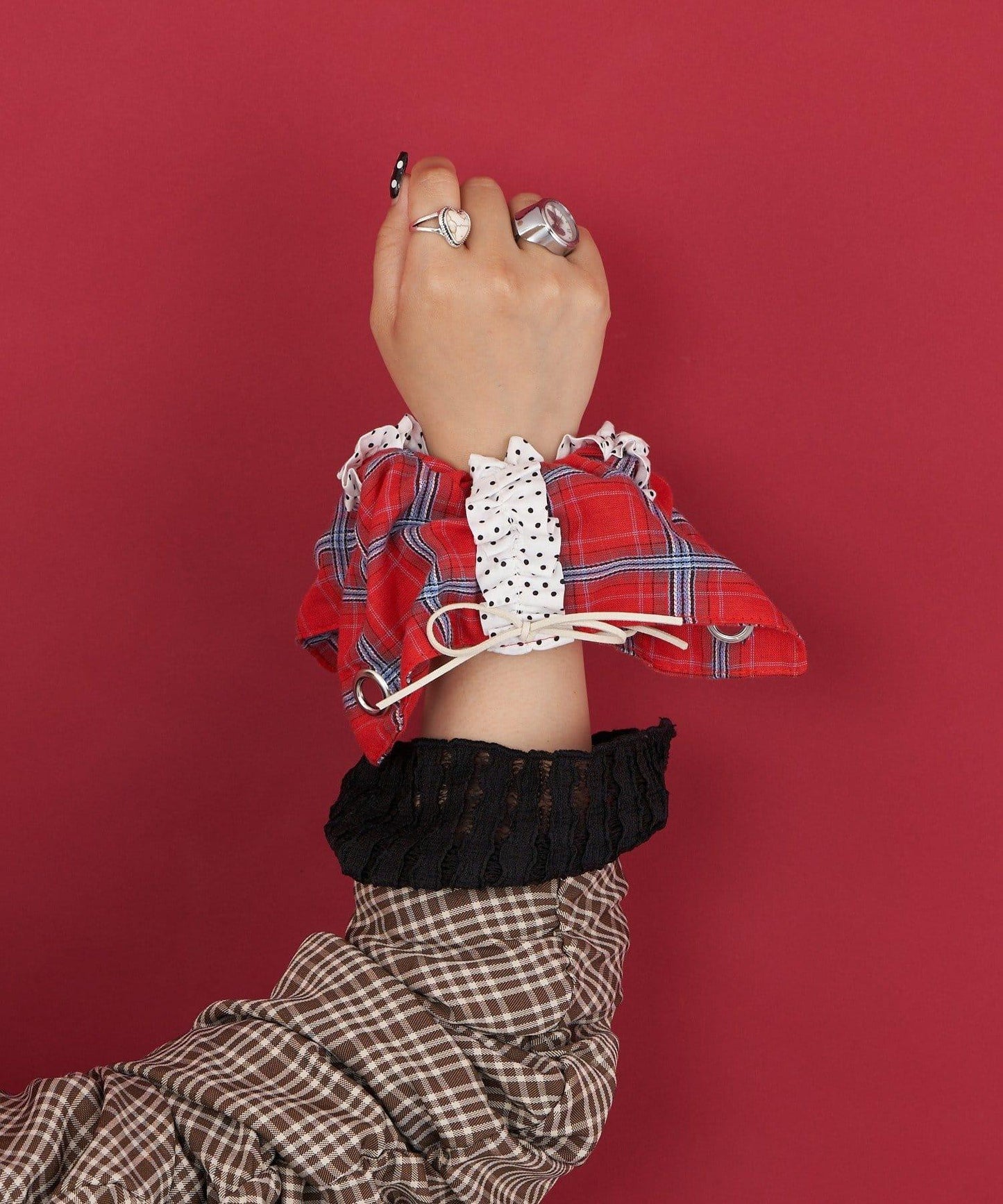 【Me+Me/米加米】方格髮圈