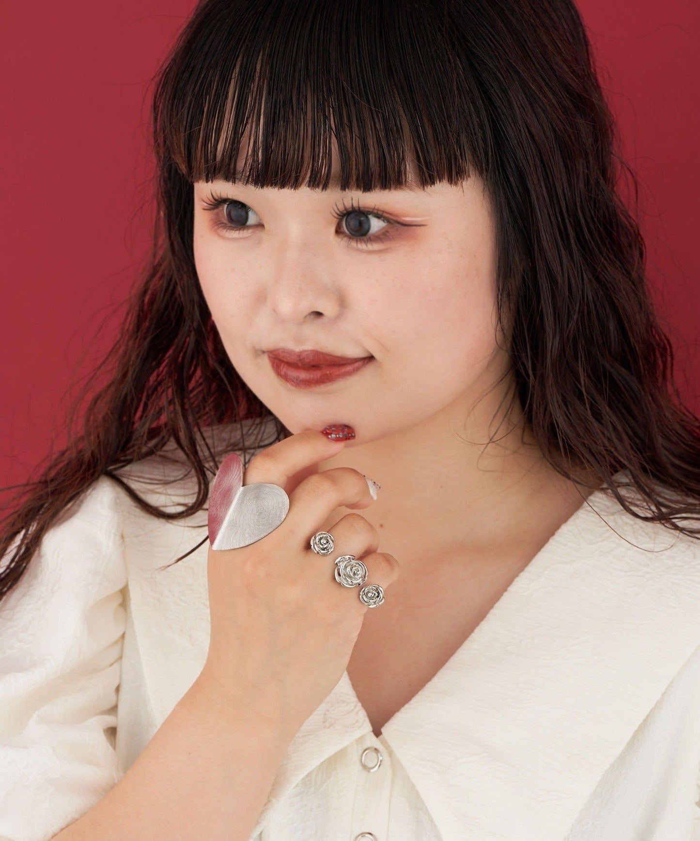 【Ciaopanic】me+me花朵愛心戒指套裝