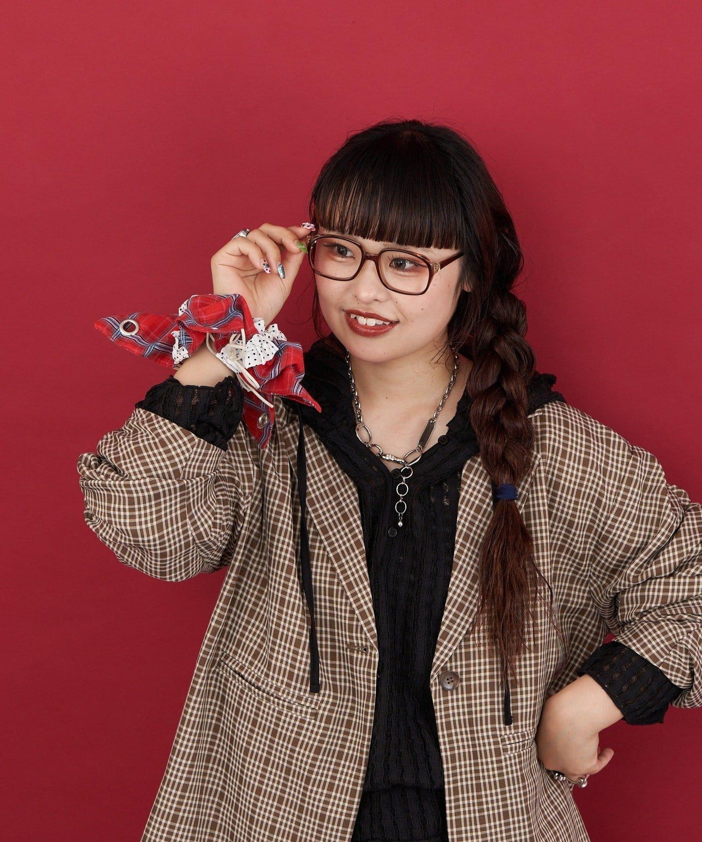 【Me+Me/米加米】方格髮圈