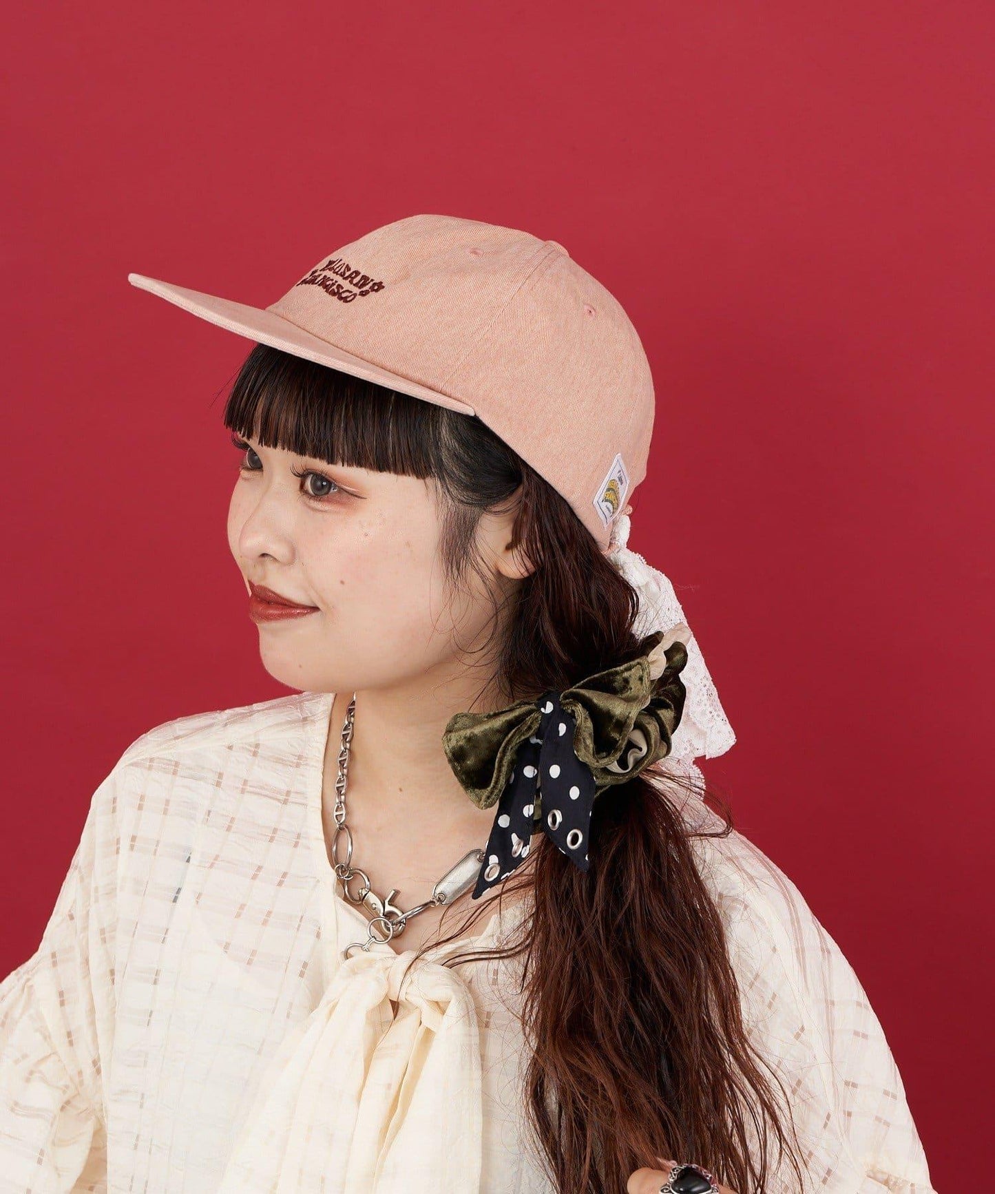 【Me+Me/我和我】絨面圓點蝴蝶結髮圈