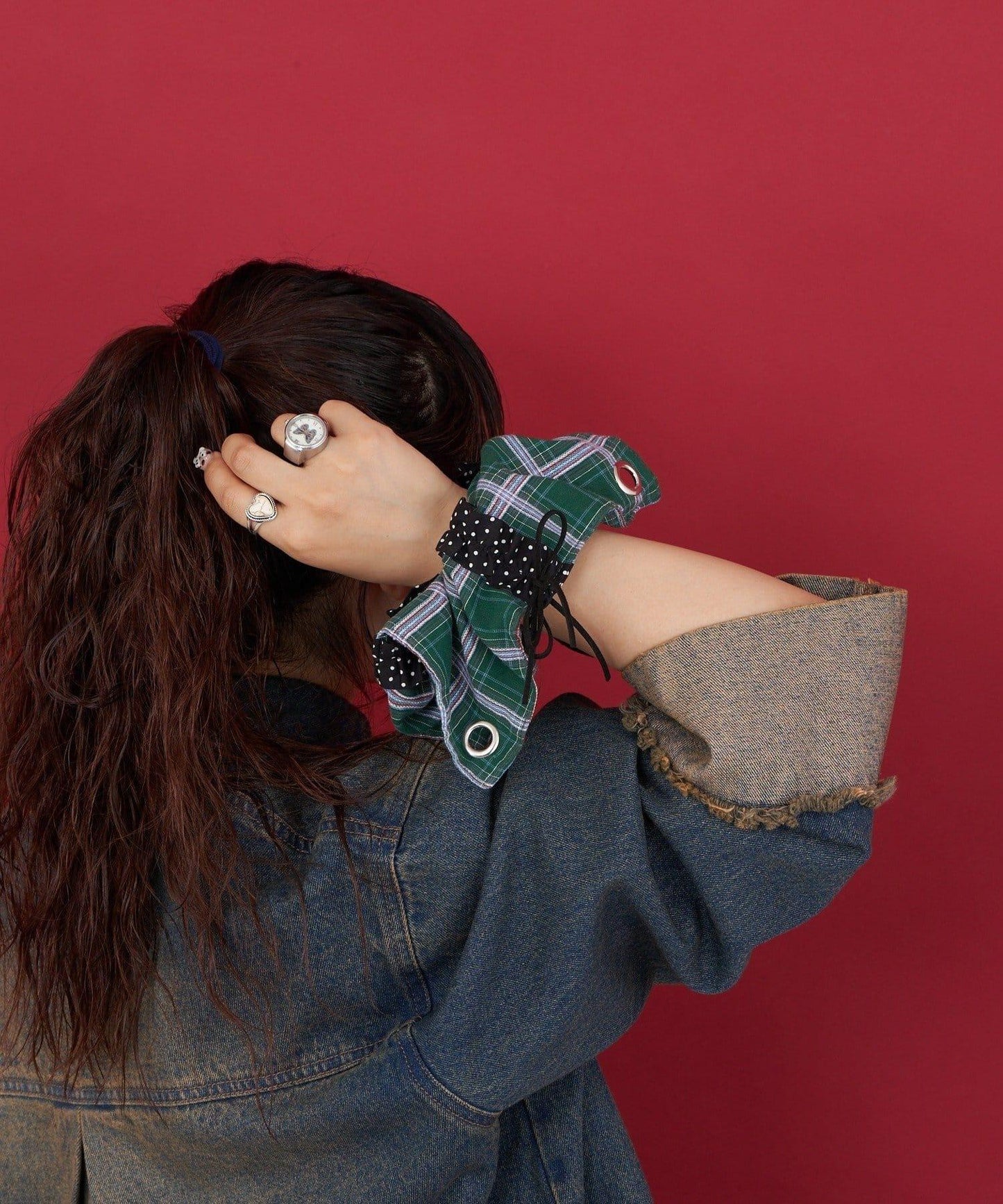 【Me+Me/米加米】方格髮圈