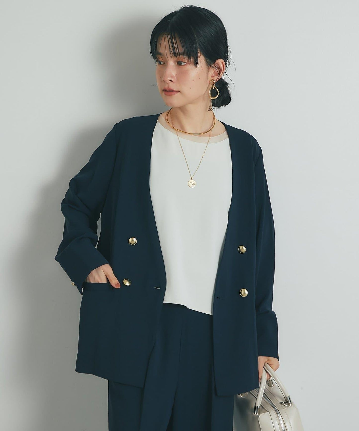 《接觸冷感・速幹・套裝可》高彈力卡爾贊洗水金扣夾克