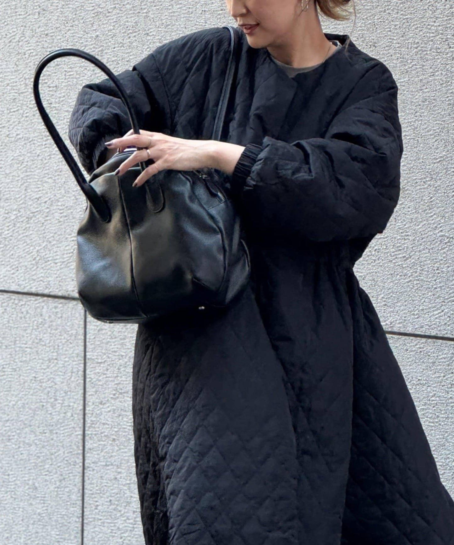 圓領中長款波士頓款襯衫